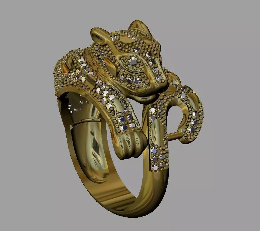 tiger ring 3D print model_0