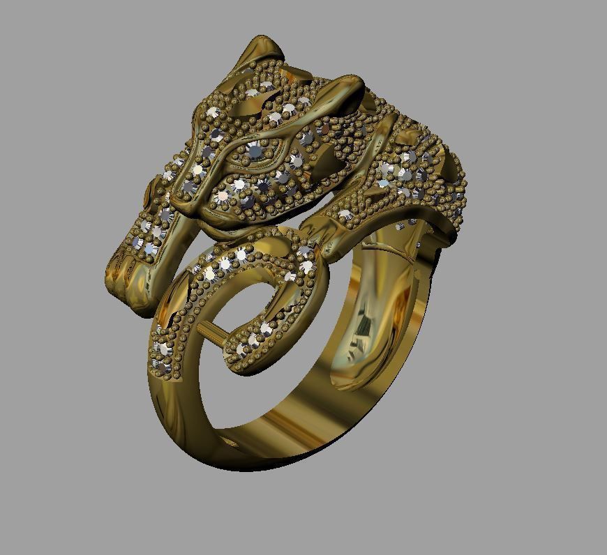 tiger ring 3D print model_2