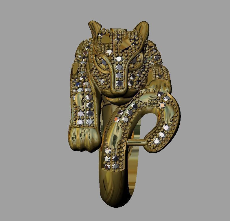 tiger ring 3D print model_4