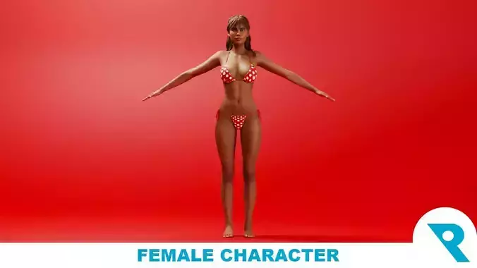 Realistic Female Character - Keyaan 3D model