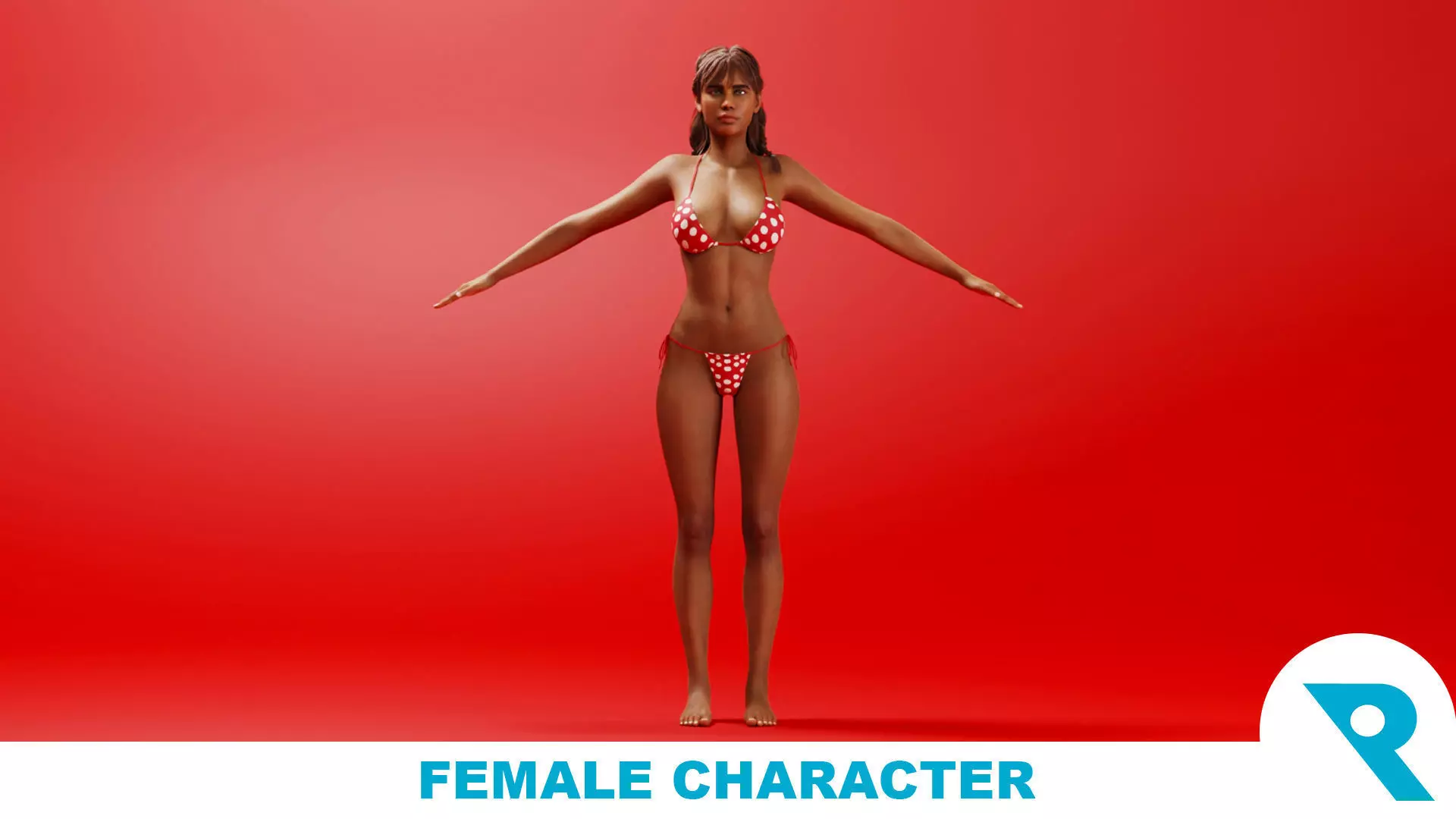Realistic Female Character - Keyaan 3D model_0