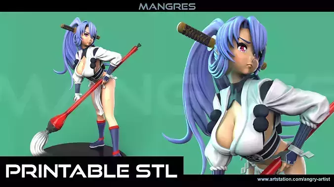 Goto Matabe- Samurai Girl - 3D print model