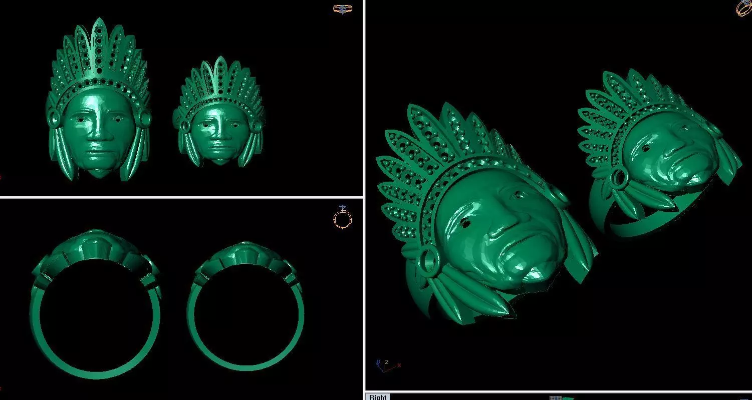 indian ring 3D print model