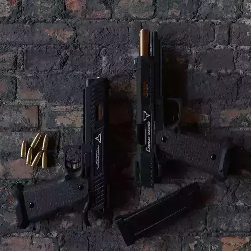 STI 2011 Combat Master Taran Tactical John Wick pistol Low-poly 3D model