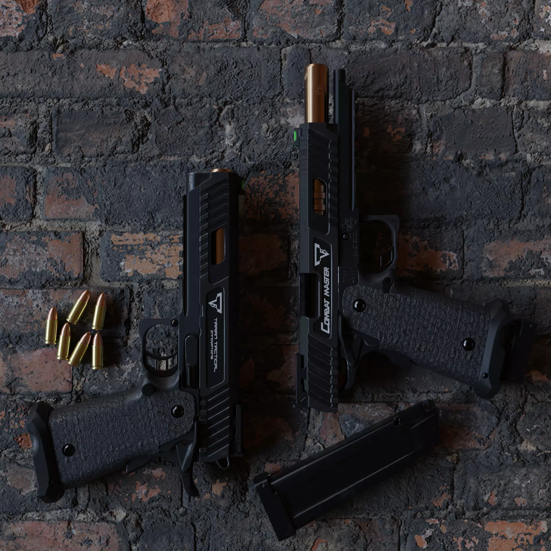 STI 2011 Combat Master Taran Tactical John Wick pistol Low-poly 3D model_0