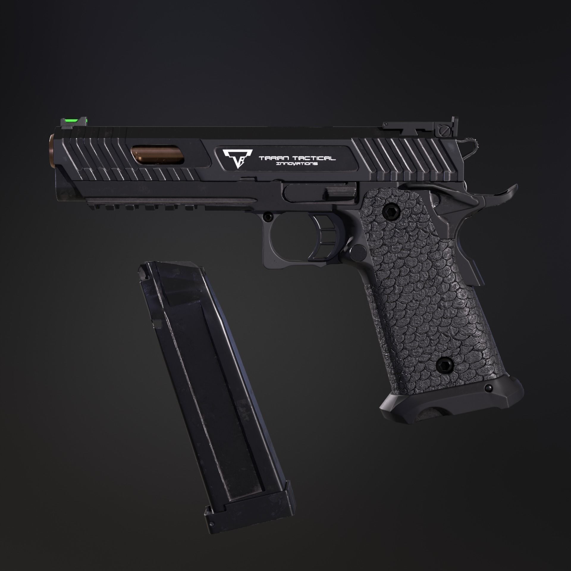 STI 2011 Combat Master Taran Tactical John Wick pistol Low-poly 3D model_8