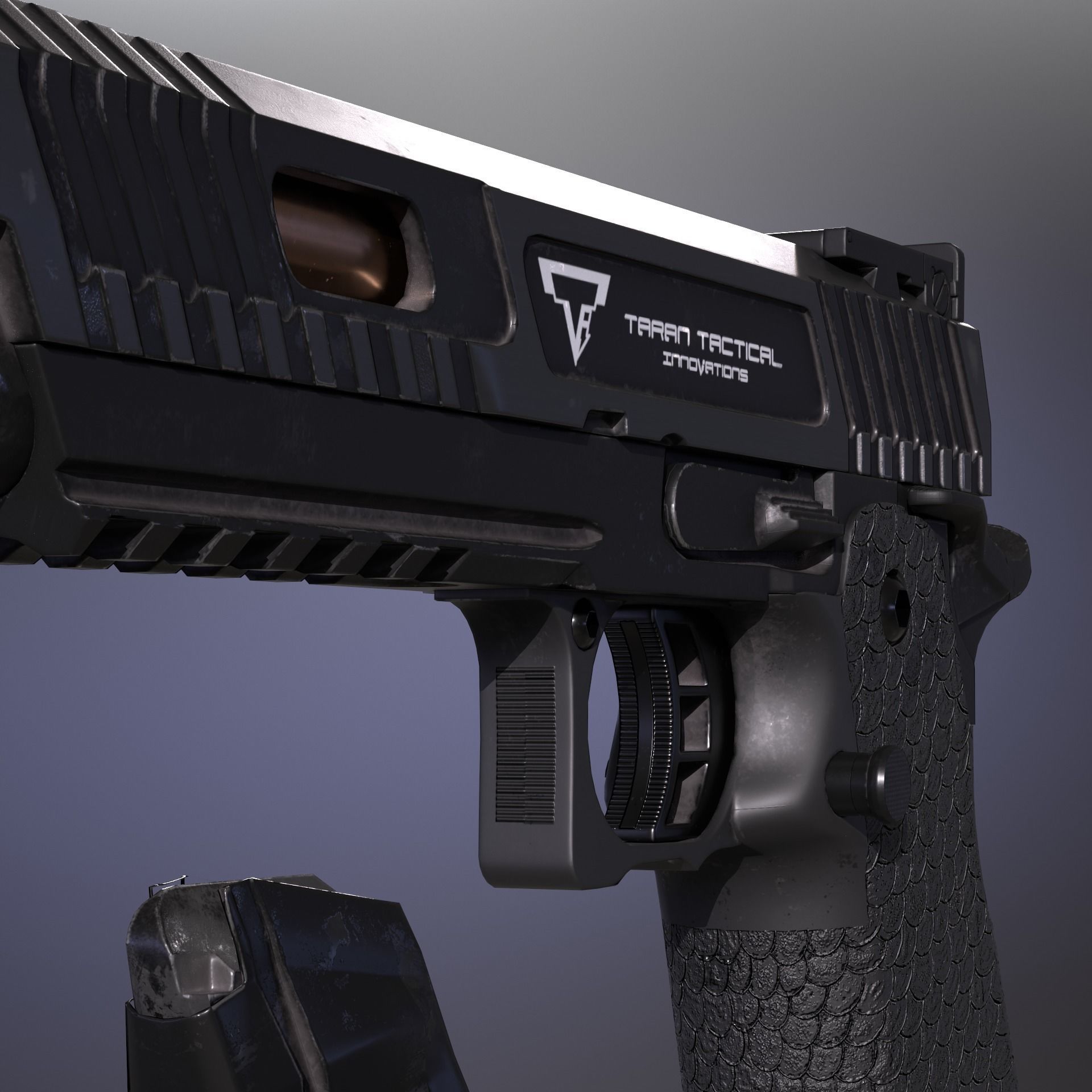 STI 2011 Combat Master Taran Tactical John Wick pistol Low-poly 3D model_14