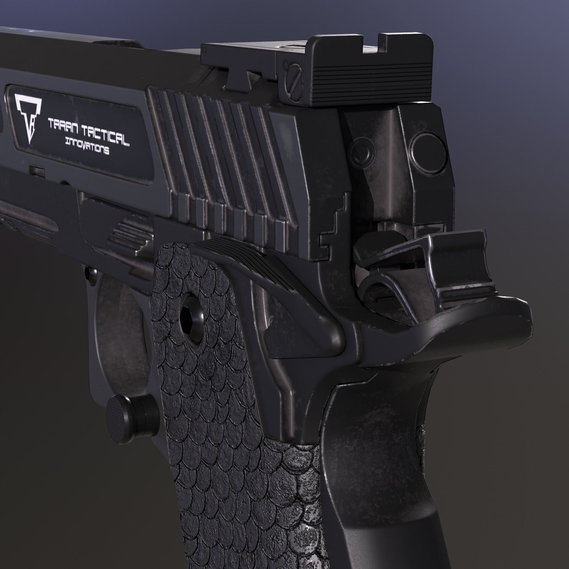 STI 2011 Combat Master Taran Tactical John Wick pistol Low-poly 3D model_9