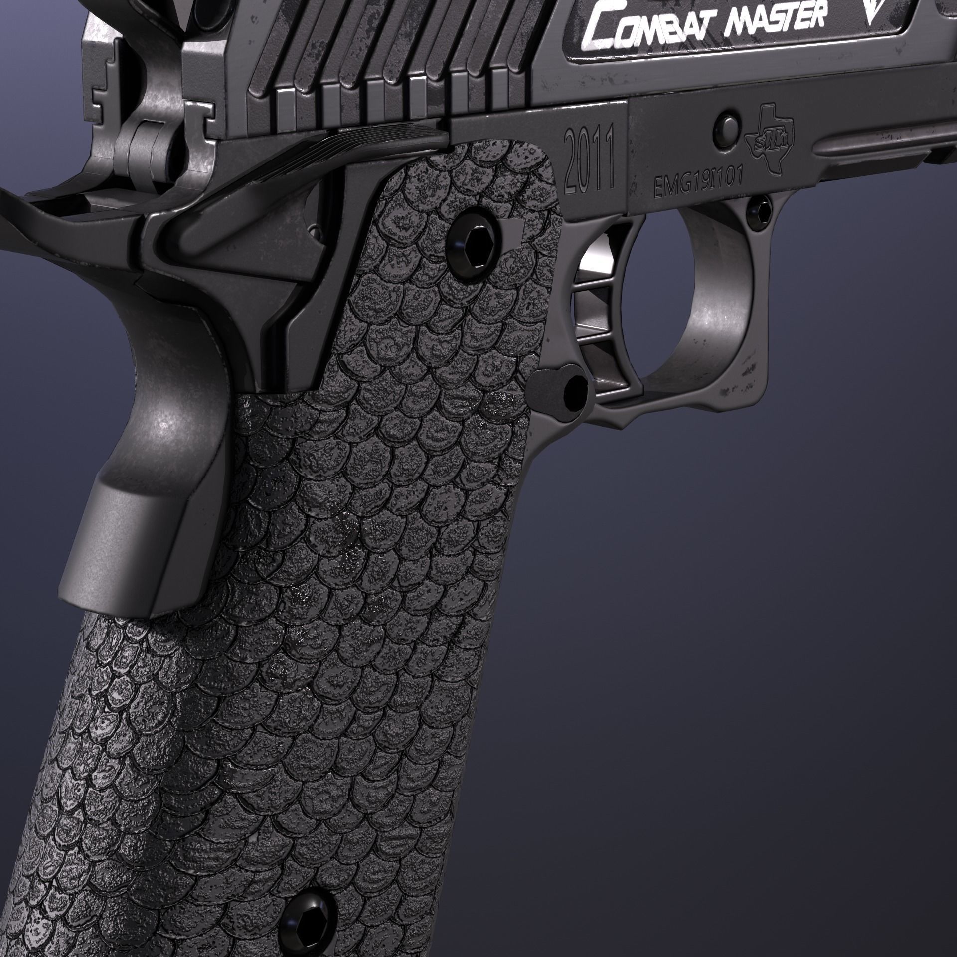 STI 2011 Combat Master Taran Tactical John Wick pistol Low-poly 3D model_10