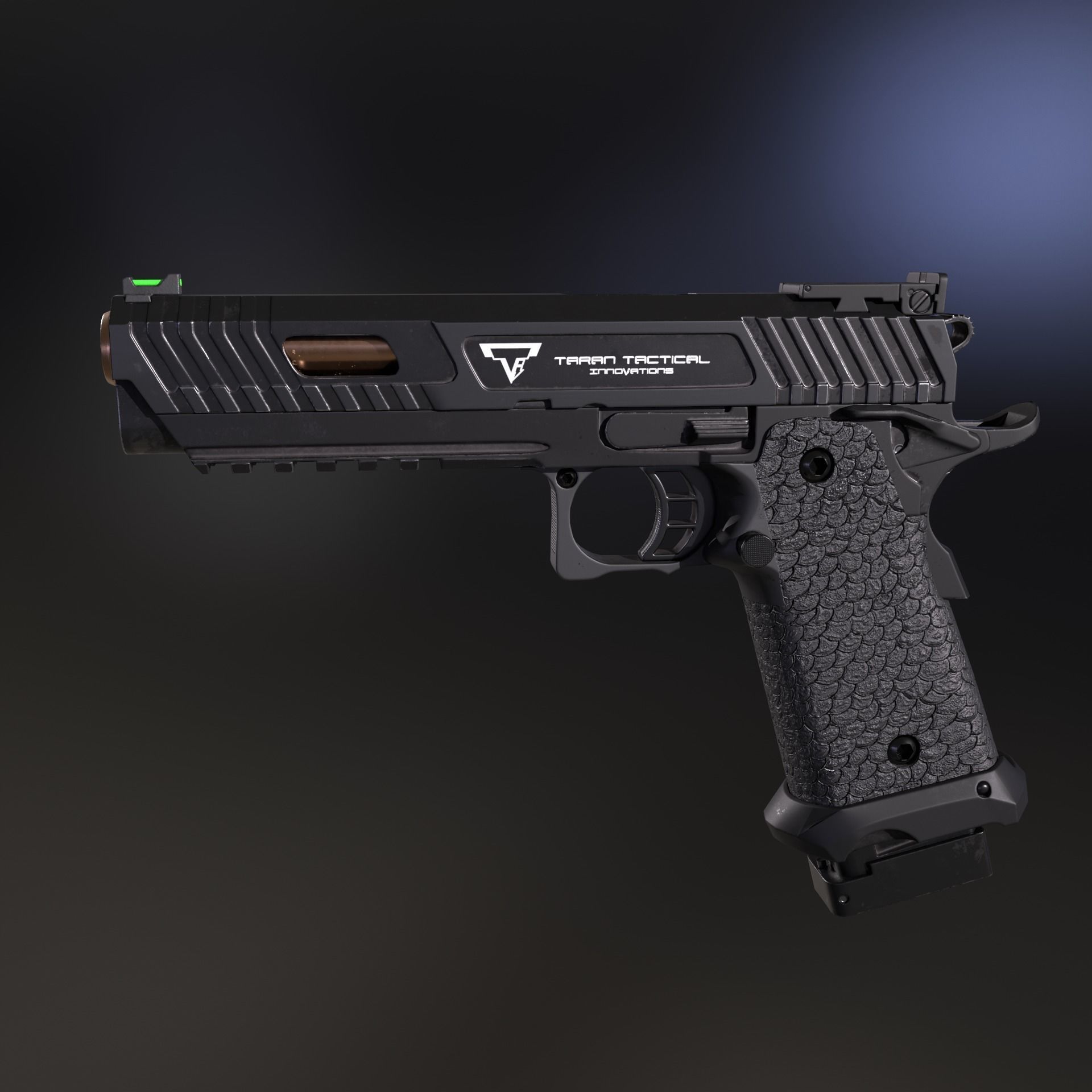 STI 2011 Combat Master Taran Tactical John Wick pistol Low-poly 3D model_2