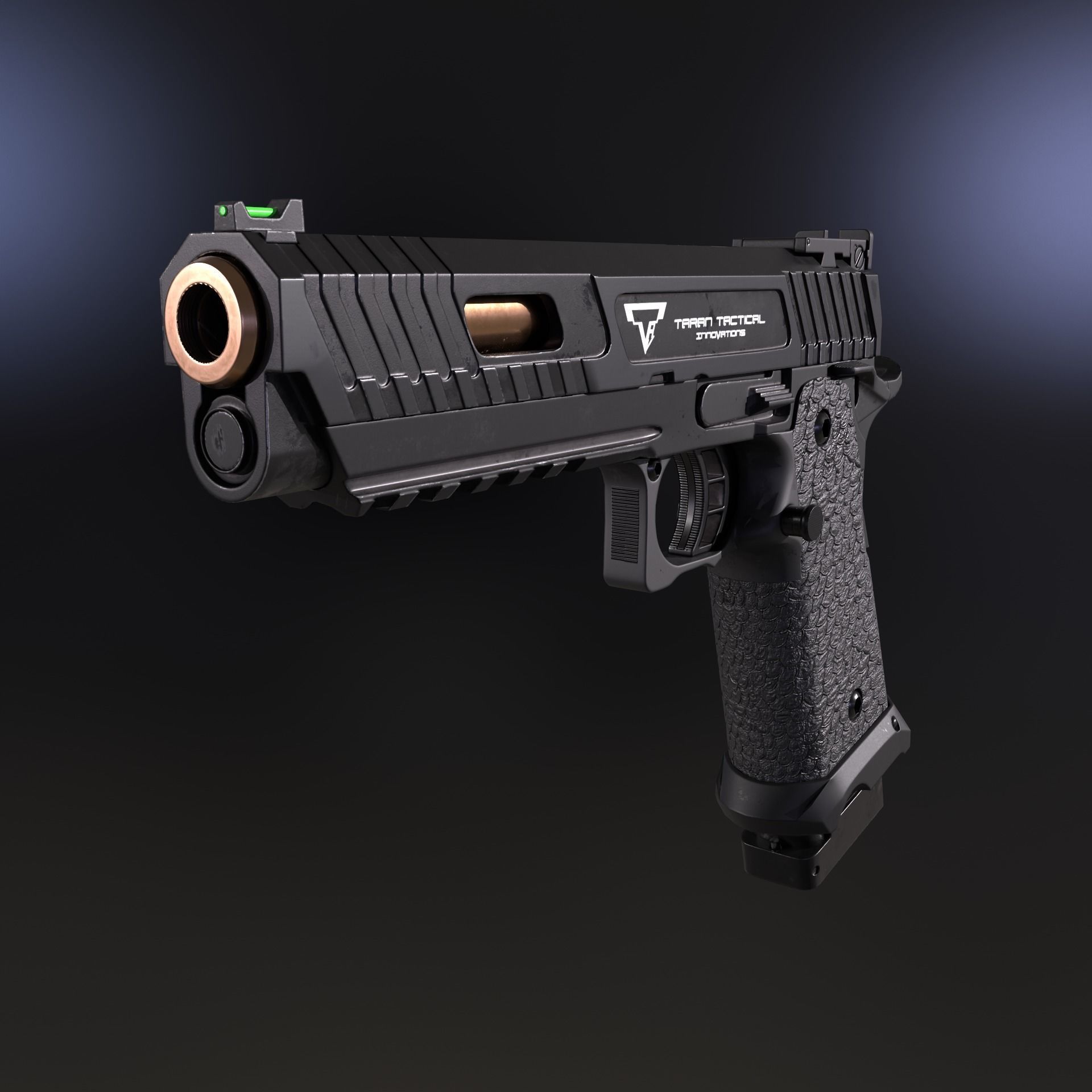 STI 2011 Combat Master Taran Tactical John Wick pistol Low-poly 3D model_5