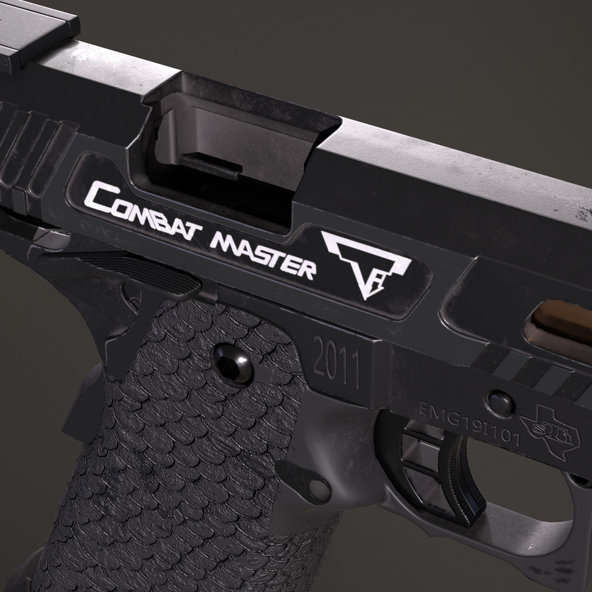 STI 2011 Combat Master Taran Tactical John Wick pistol Low-poly 3D model_12