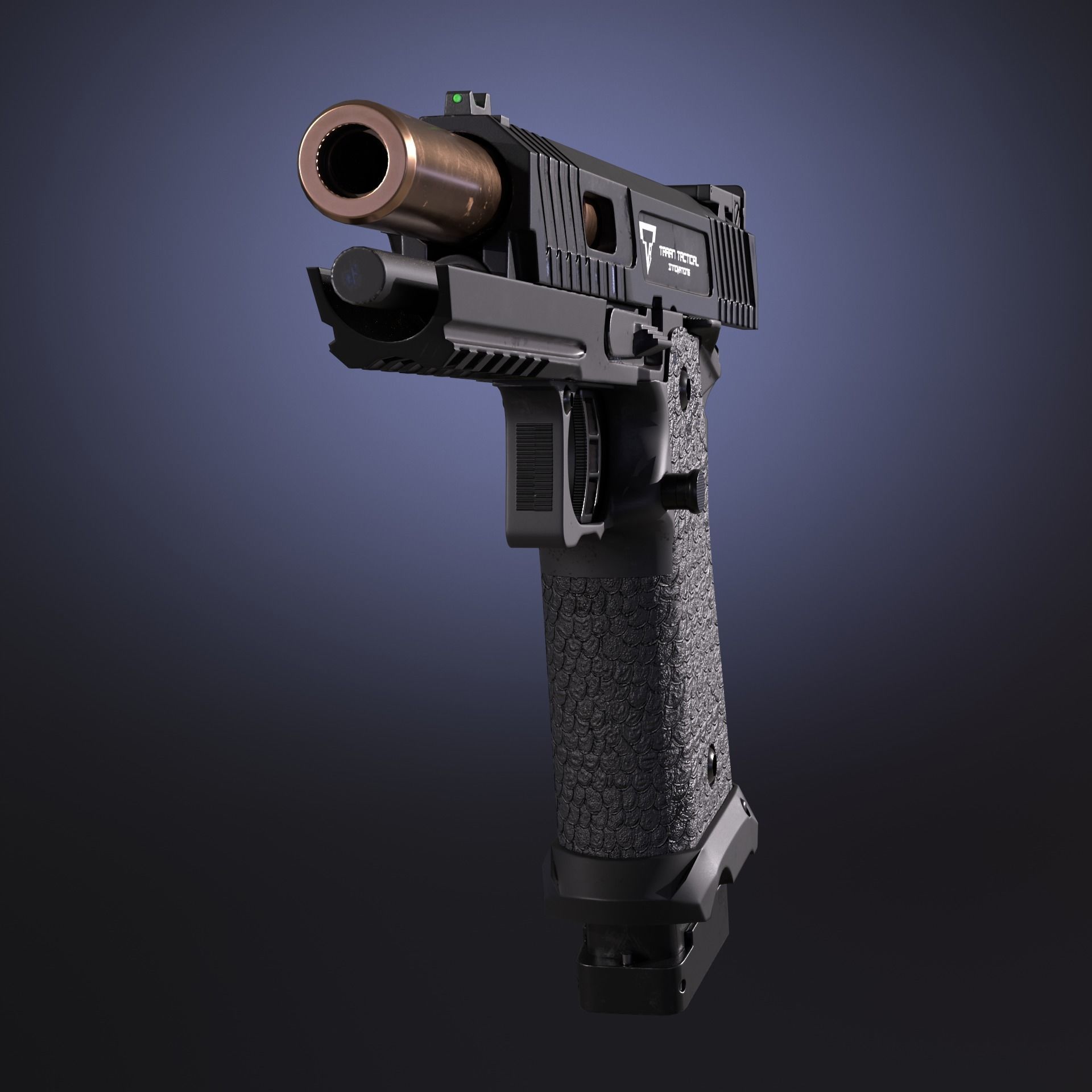 STI 2011 Combat Master Taran Tactical John Wick pistol Low-poly 3D model_6