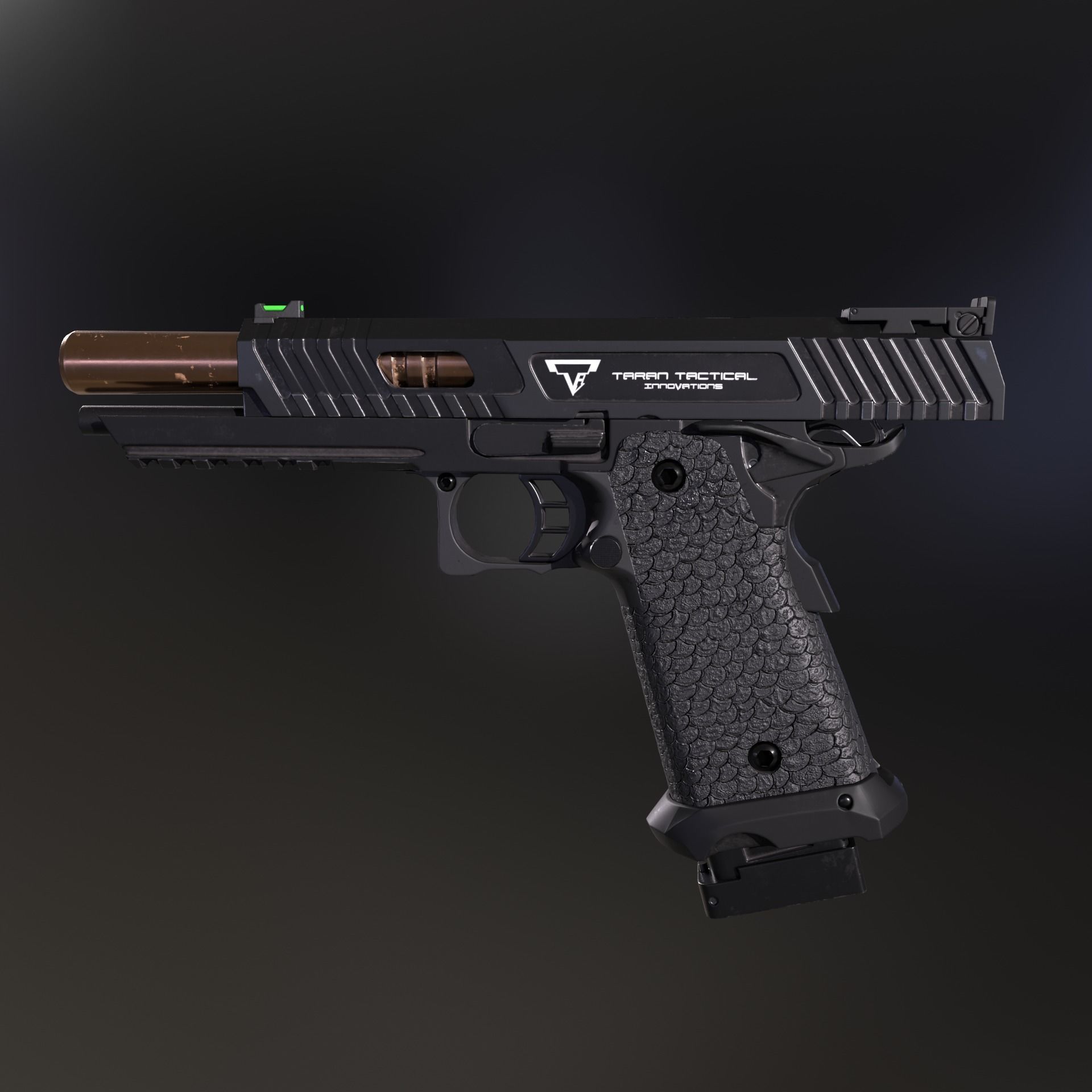 STI 2011 Combat Master Taran Tactical John Wick pistol Low-poly 3D model_3