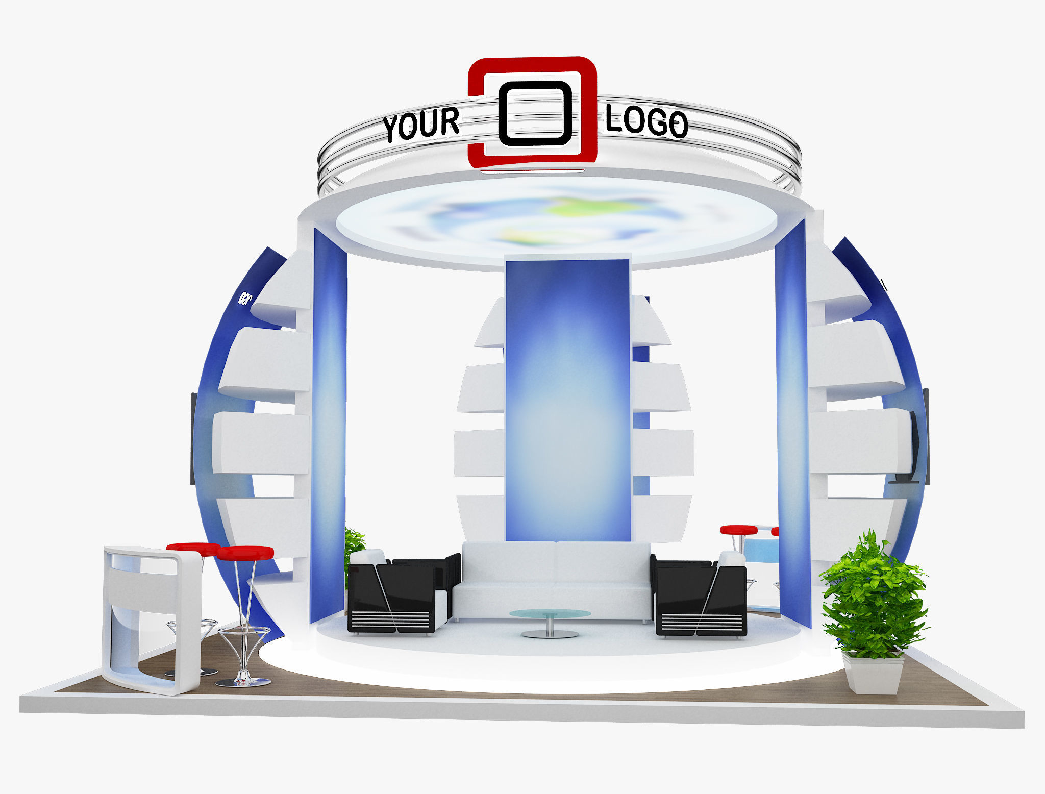 Booth Exhibition Stand a568a 3D model_10