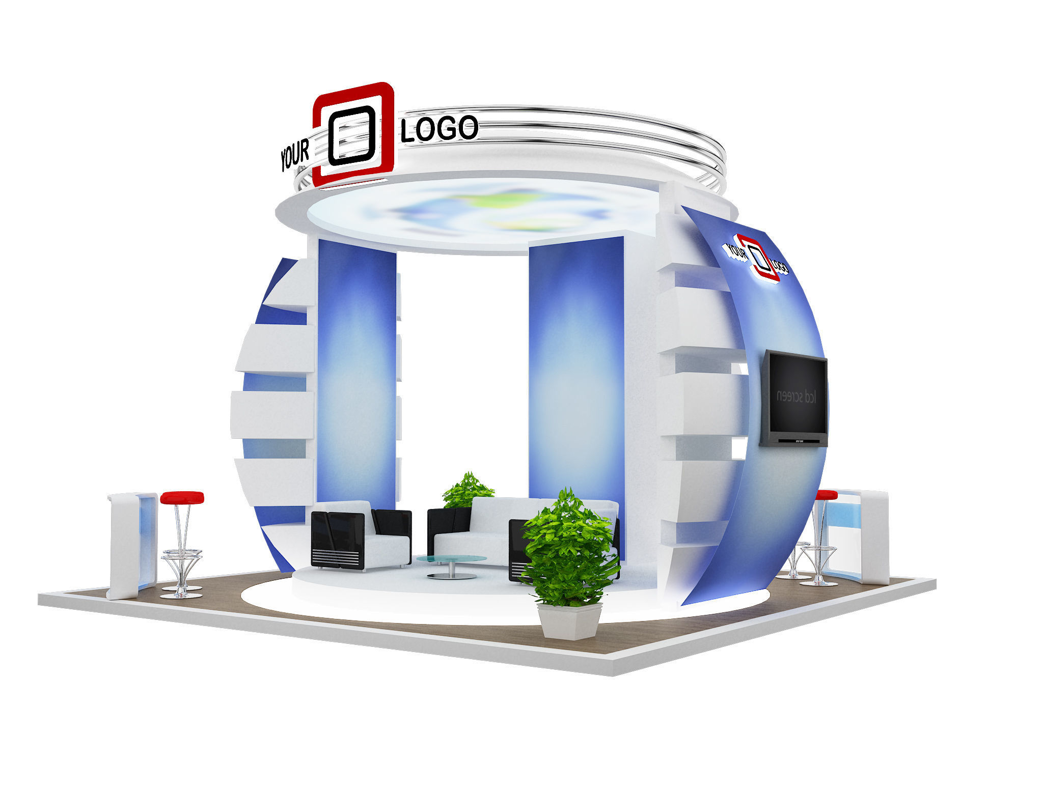 Booth Exhibition Stand a568a 3D model_2