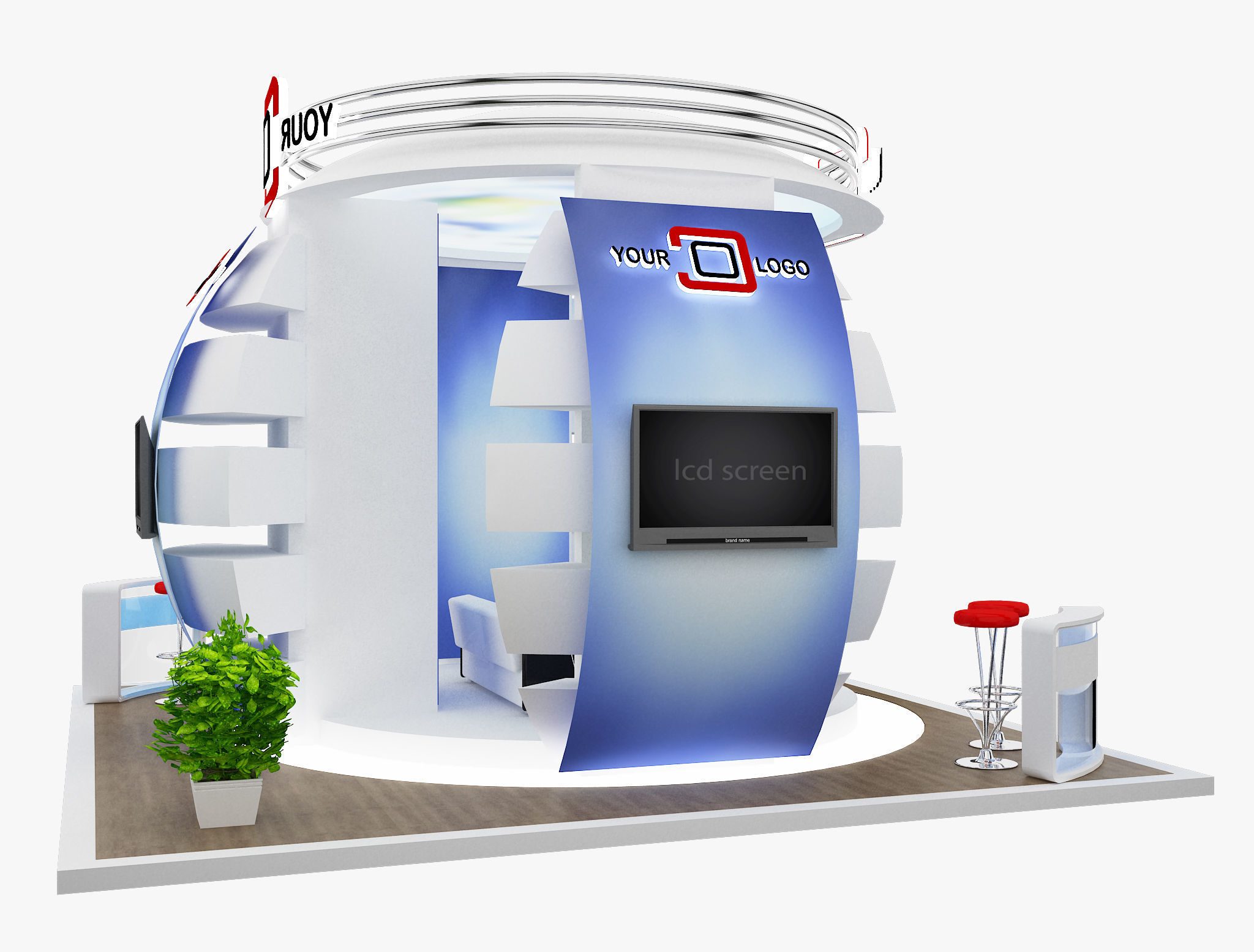Booth Exhibition Stand a568a 3D model_4