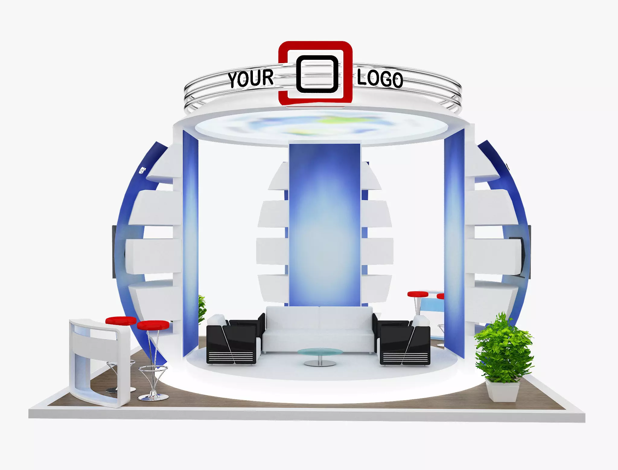 Booth Exhibition Stand a568a 3D model_0