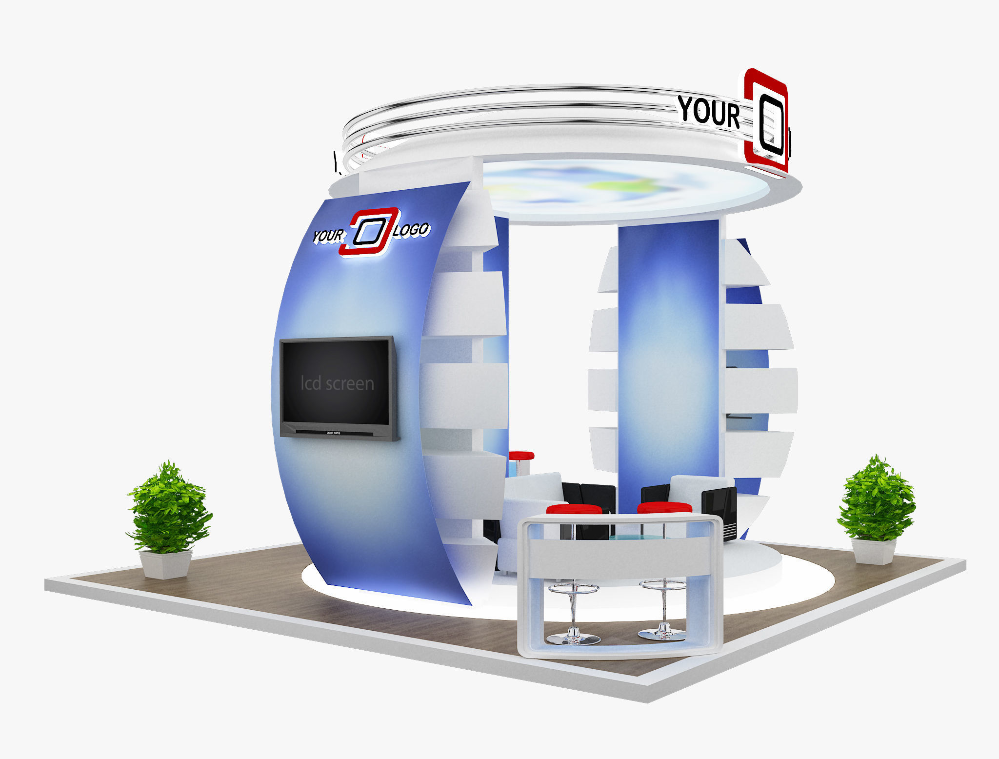 Booth Exhibition Stand a568a 3D model_8