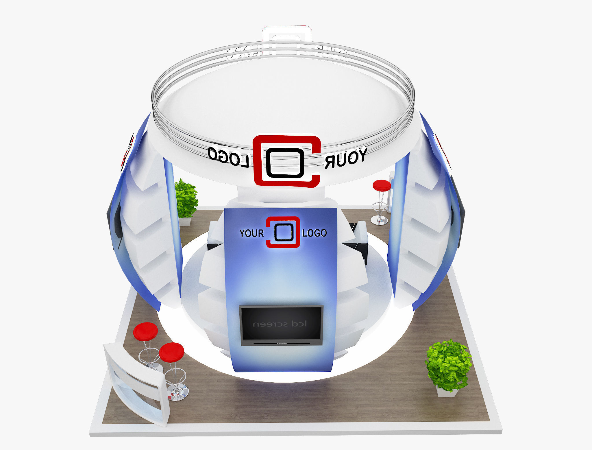 Booth Exhibition Stand a568a 3D model_6