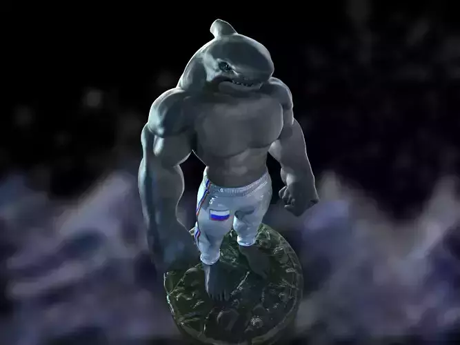 King Shark Fan Art 3D print model