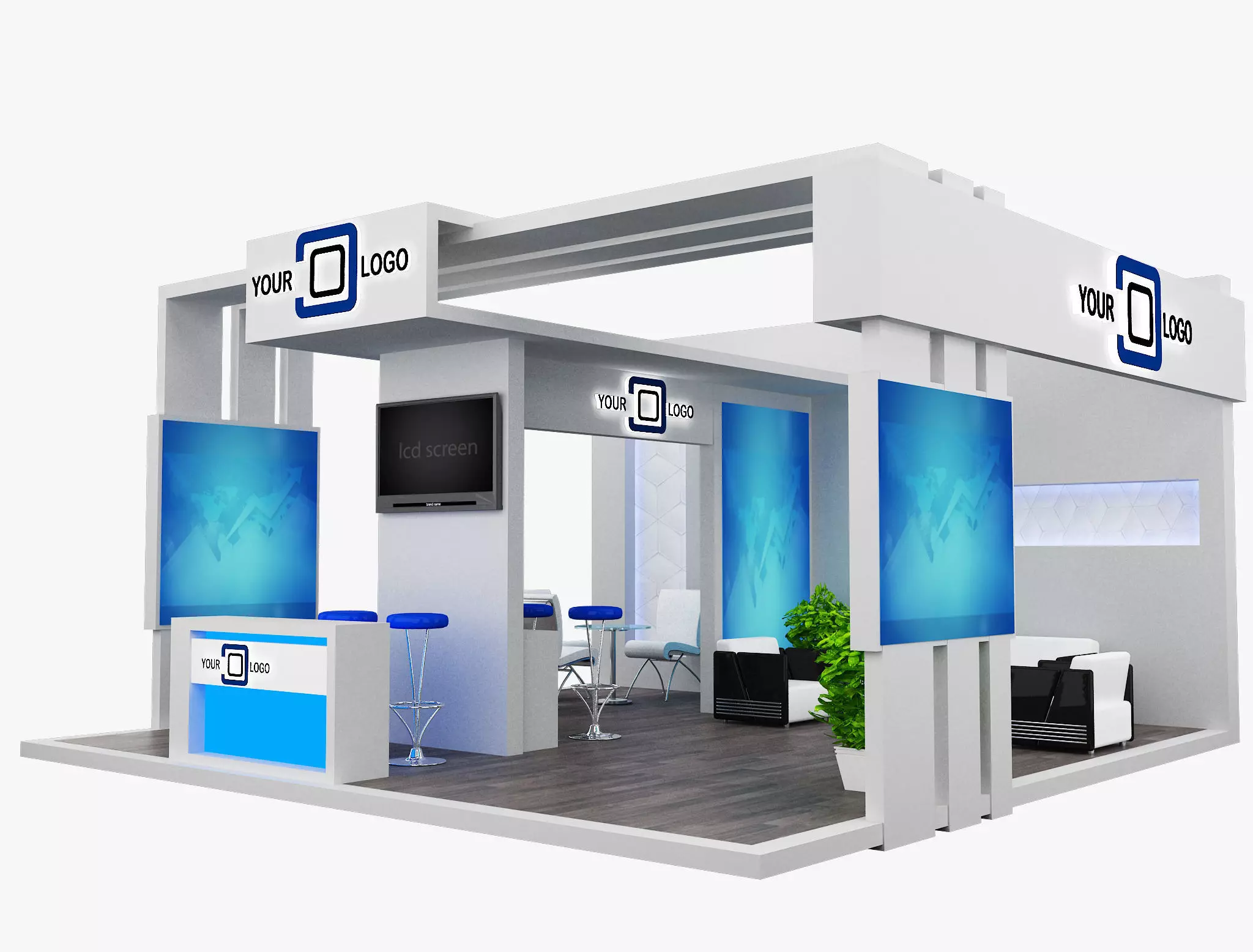 Booth Exhibition Stand a568b 3D model_0