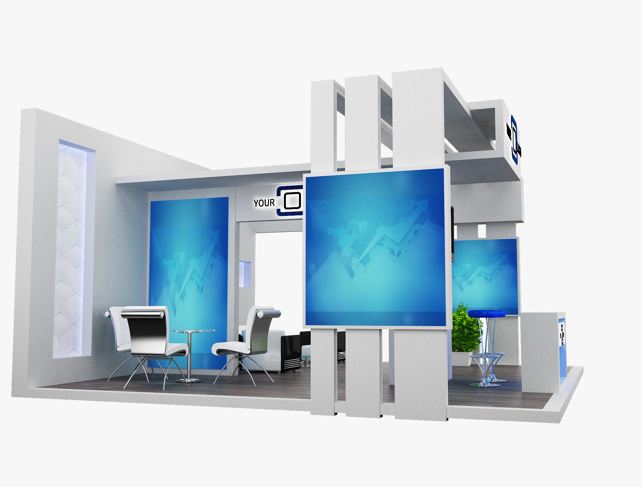 Booth Exhibition Stand a568b 3D model_6