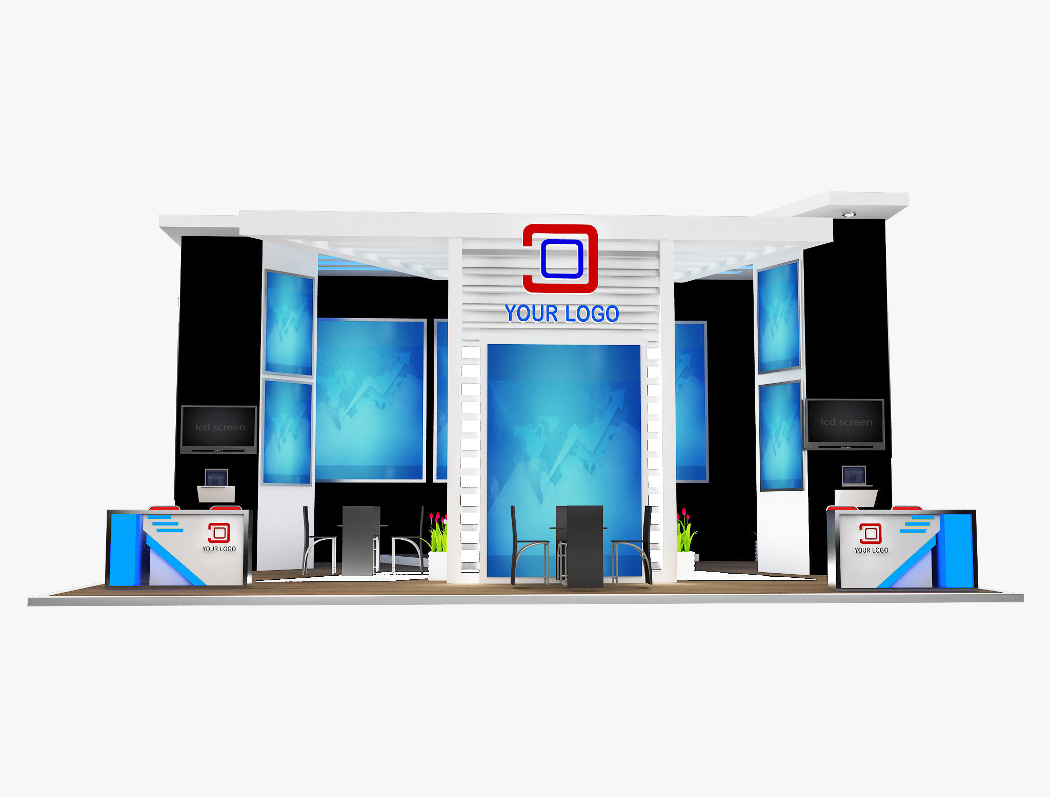 Booth Exhibition Stand a569a 3D model_8
