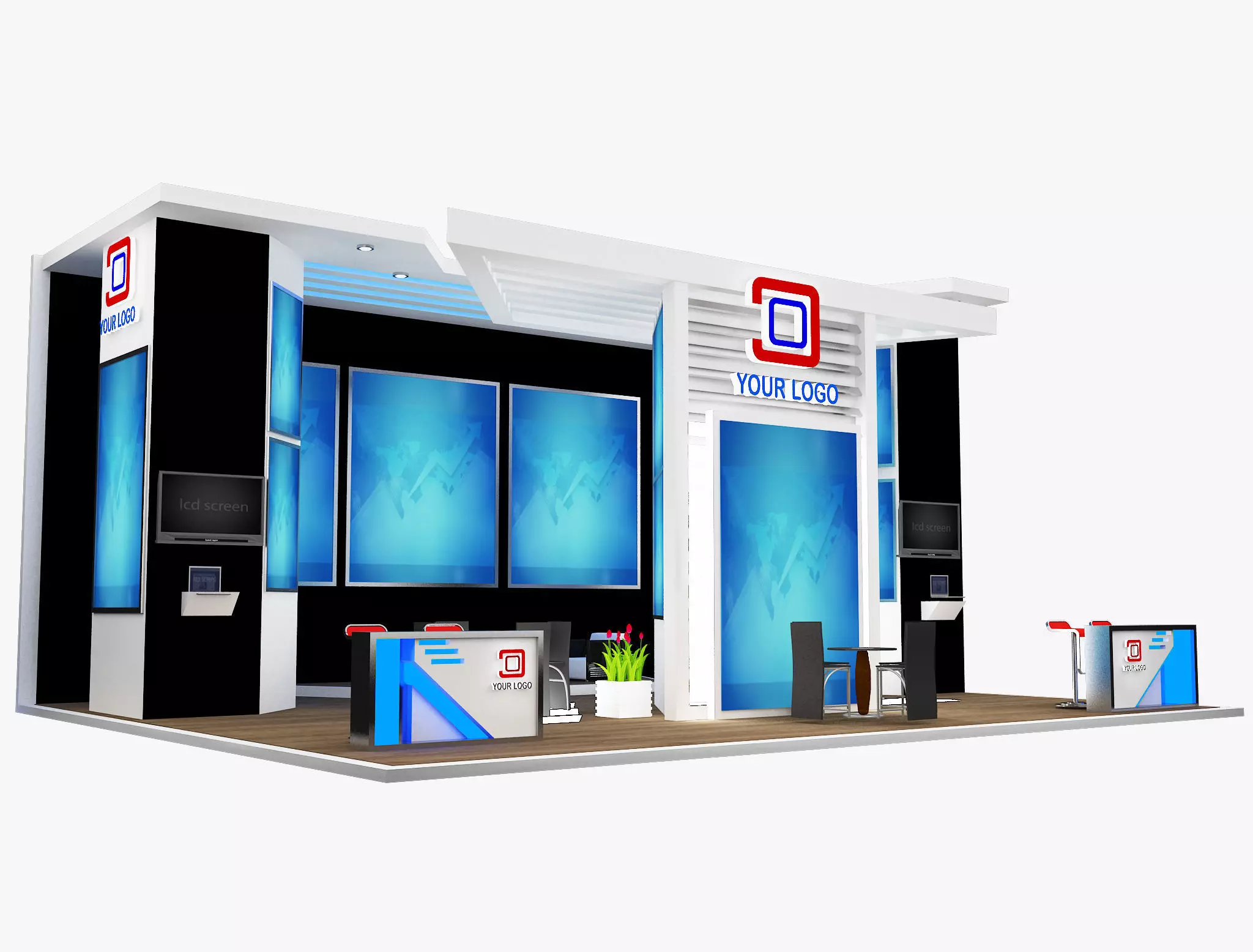 Booth Exhibition Stand a569a 3D model_0