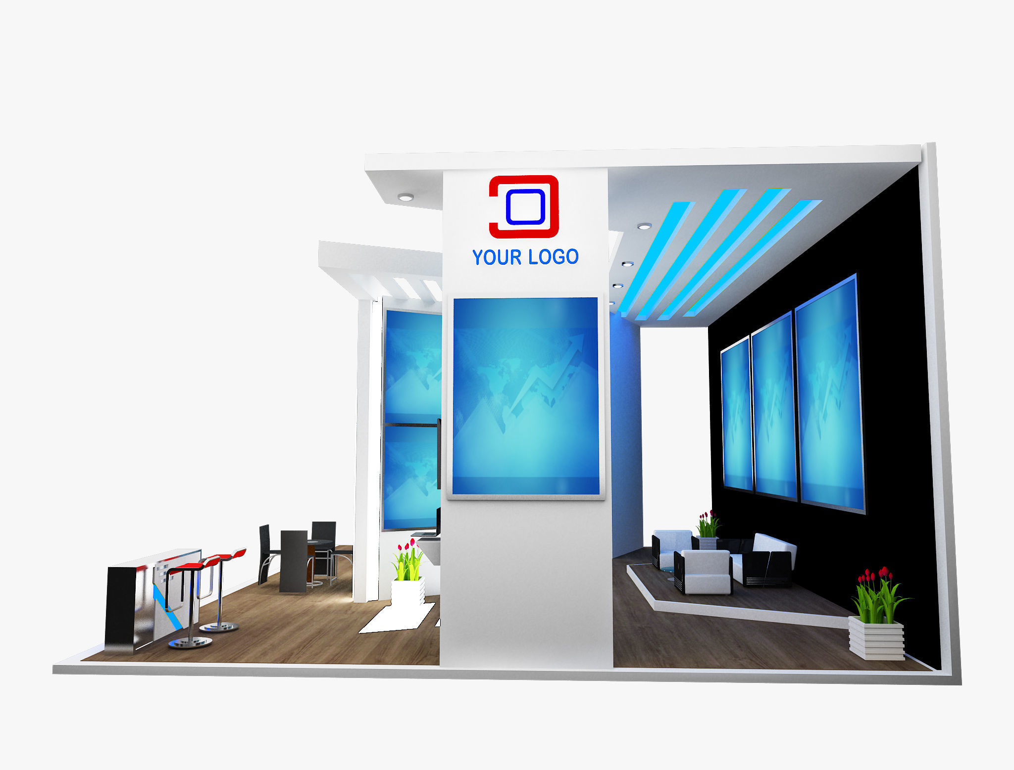Booth Exhibition Stand a569a 3D model_12