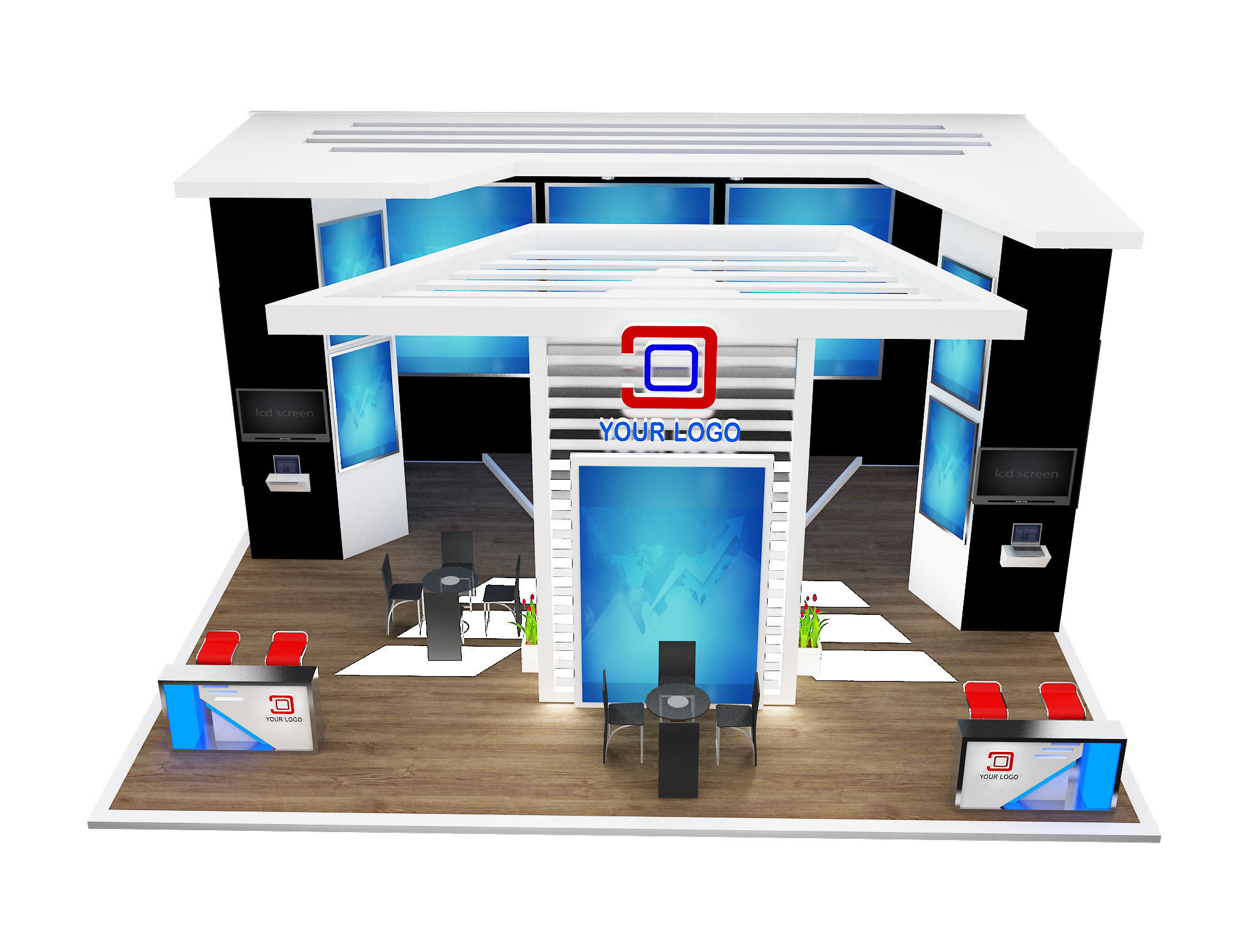 Booth Exhibition Stand a569a 3D model_18