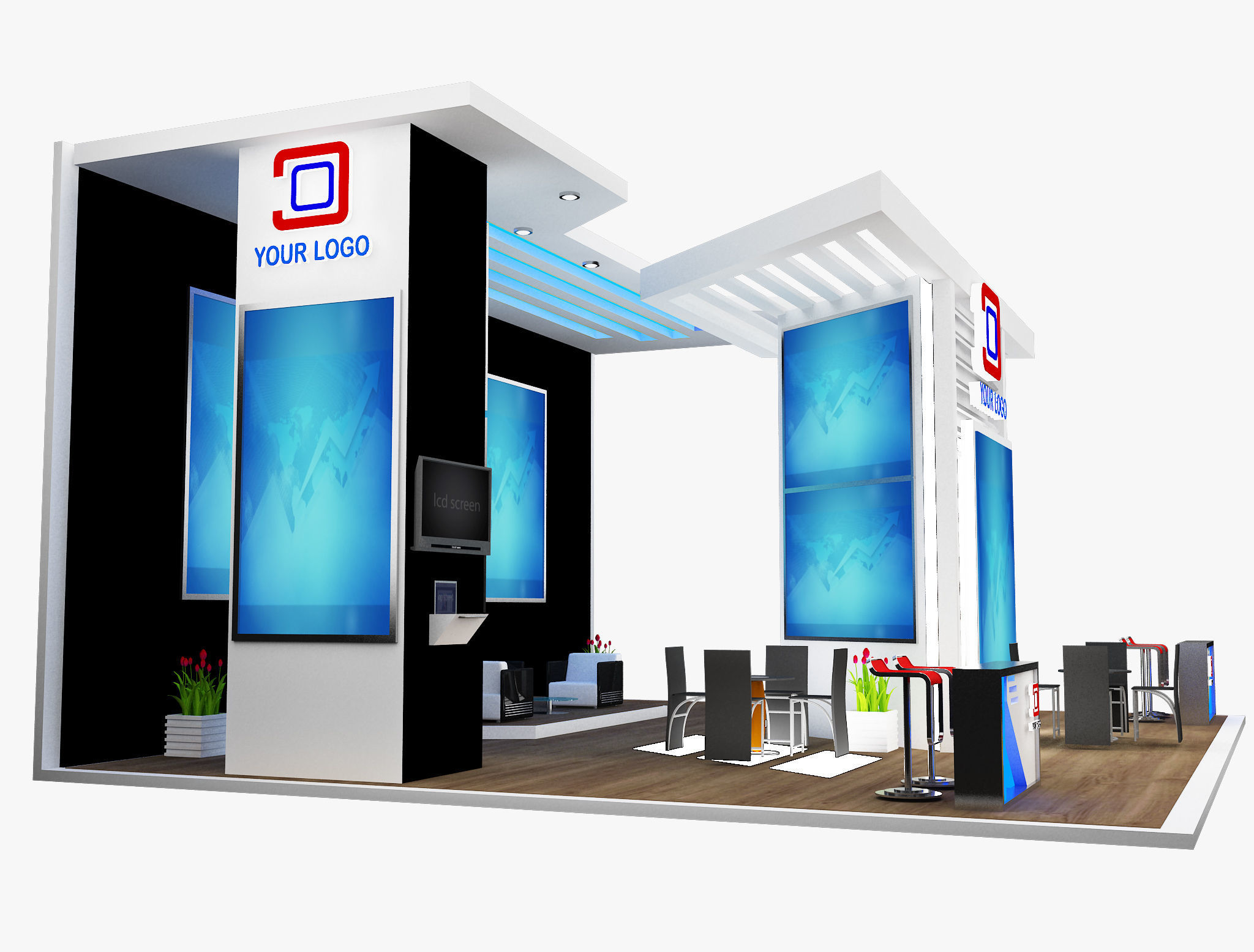 Booth Exhibition Stand a569a 3D model_14