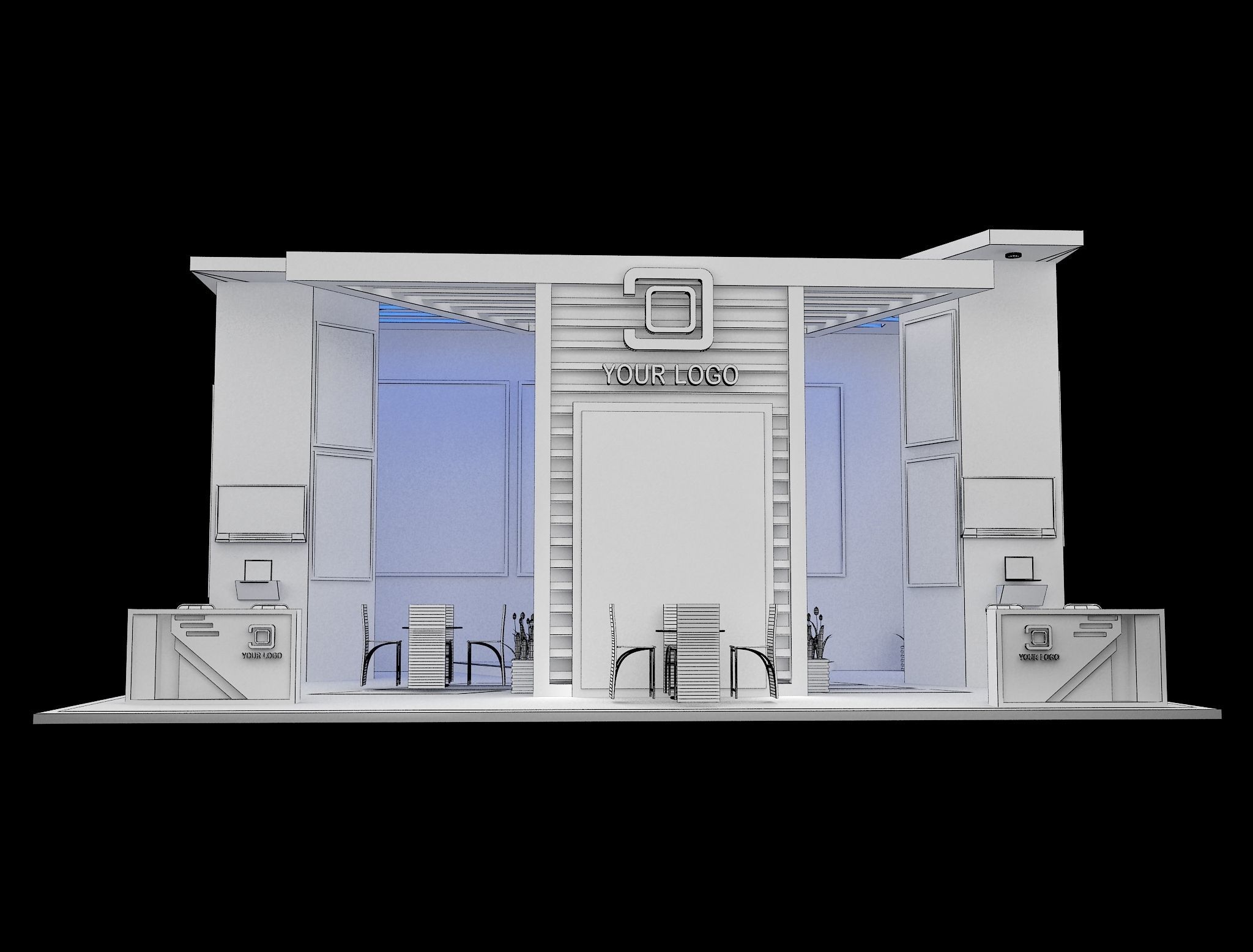 Booth Exhibition Stand a569a 3D model_9