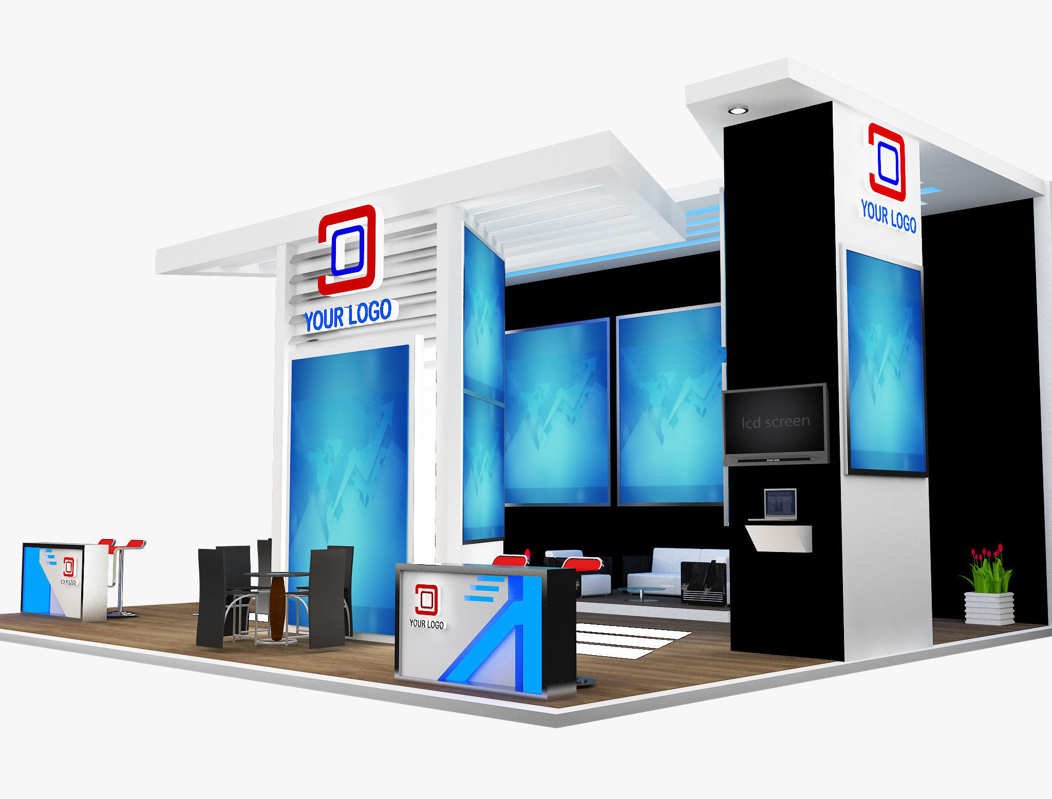 Booth Exhibition Stand a569a 3D model_16