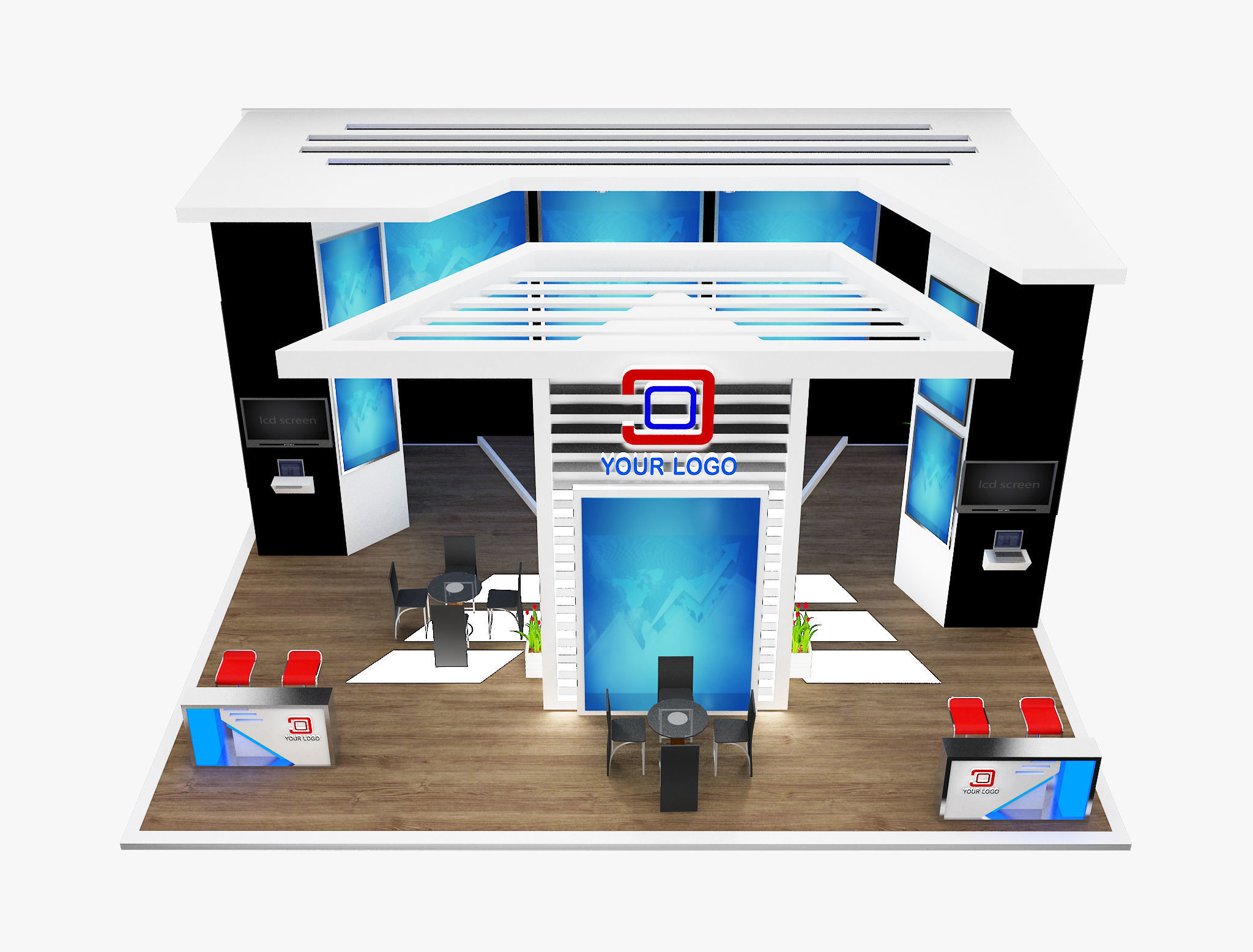 Booth Exhibition Stand a569a 3D model_2