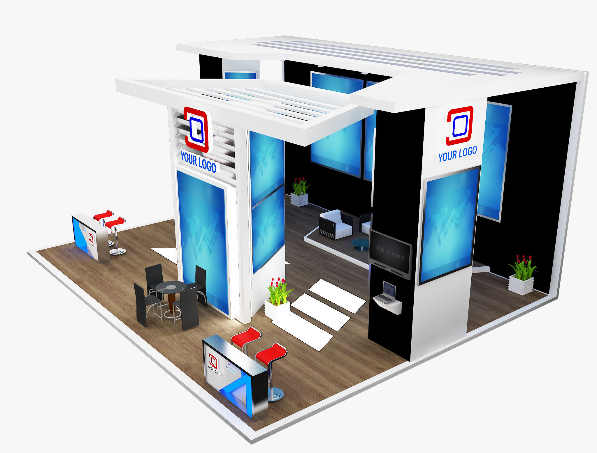 Booth Exhibition Stand a569a 3D model_6
