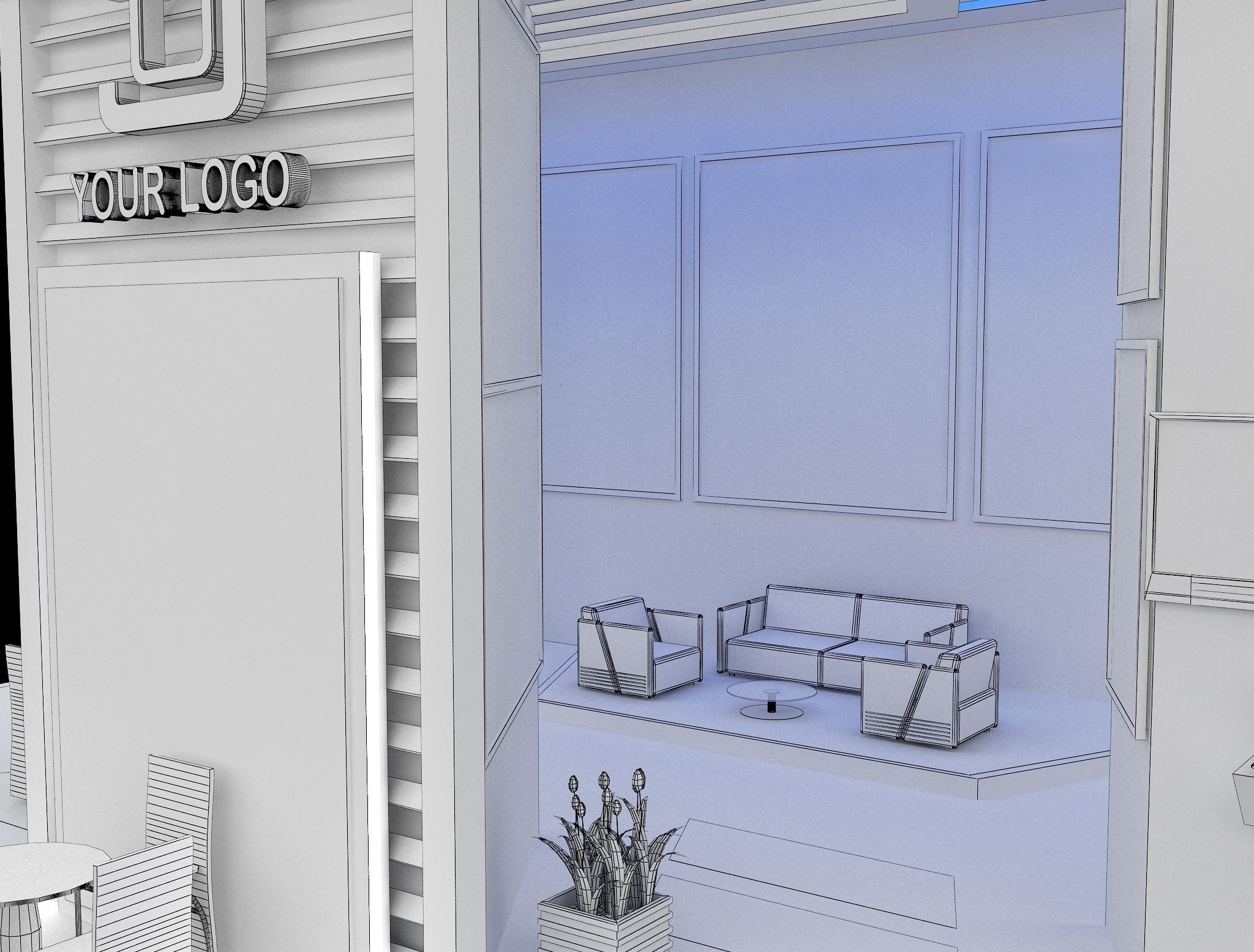 Booth Exhibition Stand a569a 3D model_5