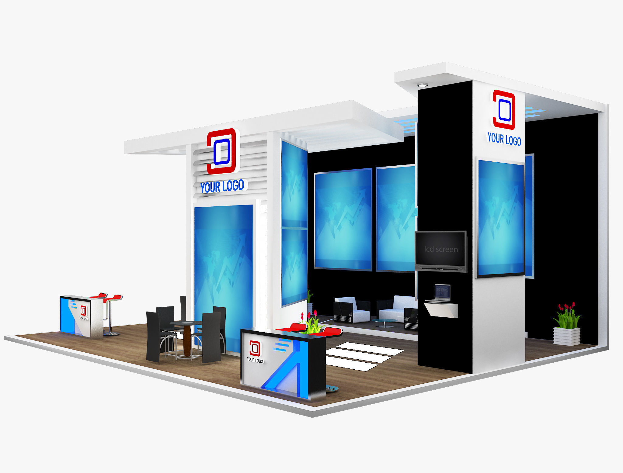 Booth Exhibition Stand a569a 3D model_10