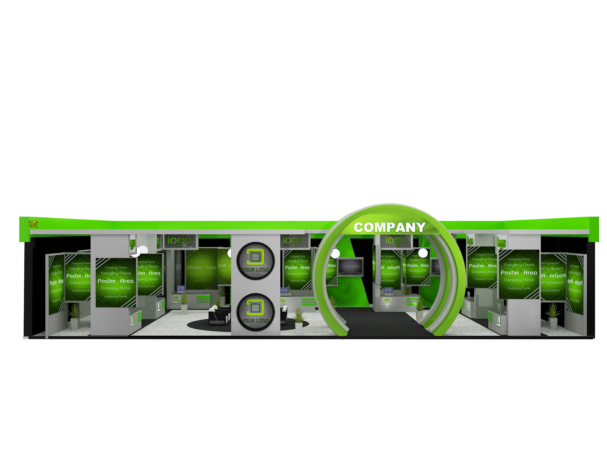  Booth Exhibition Stand a571a 3D model_6