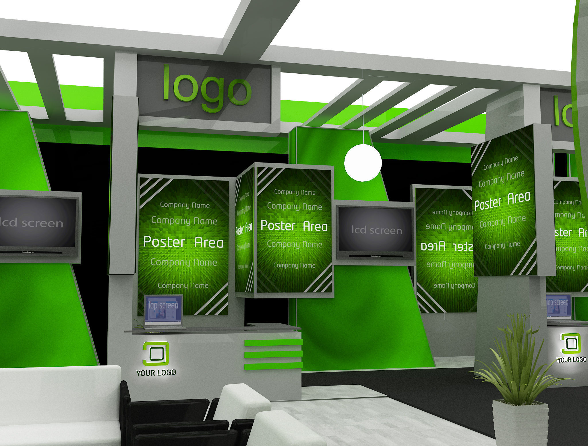  Booth Exhibition Stand a571a 3D model_18