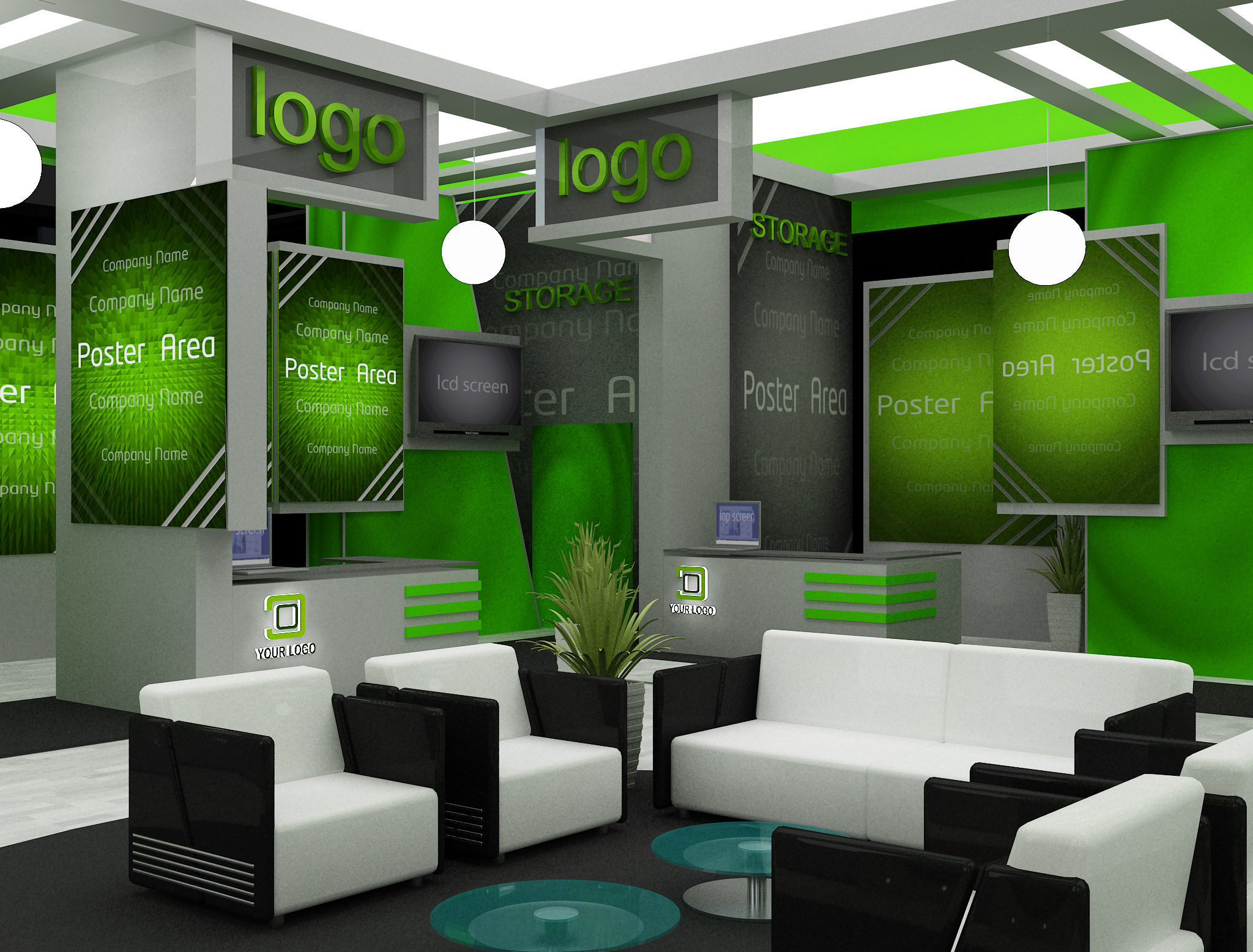  Booth Exhibition Stand a571a 3D model_24