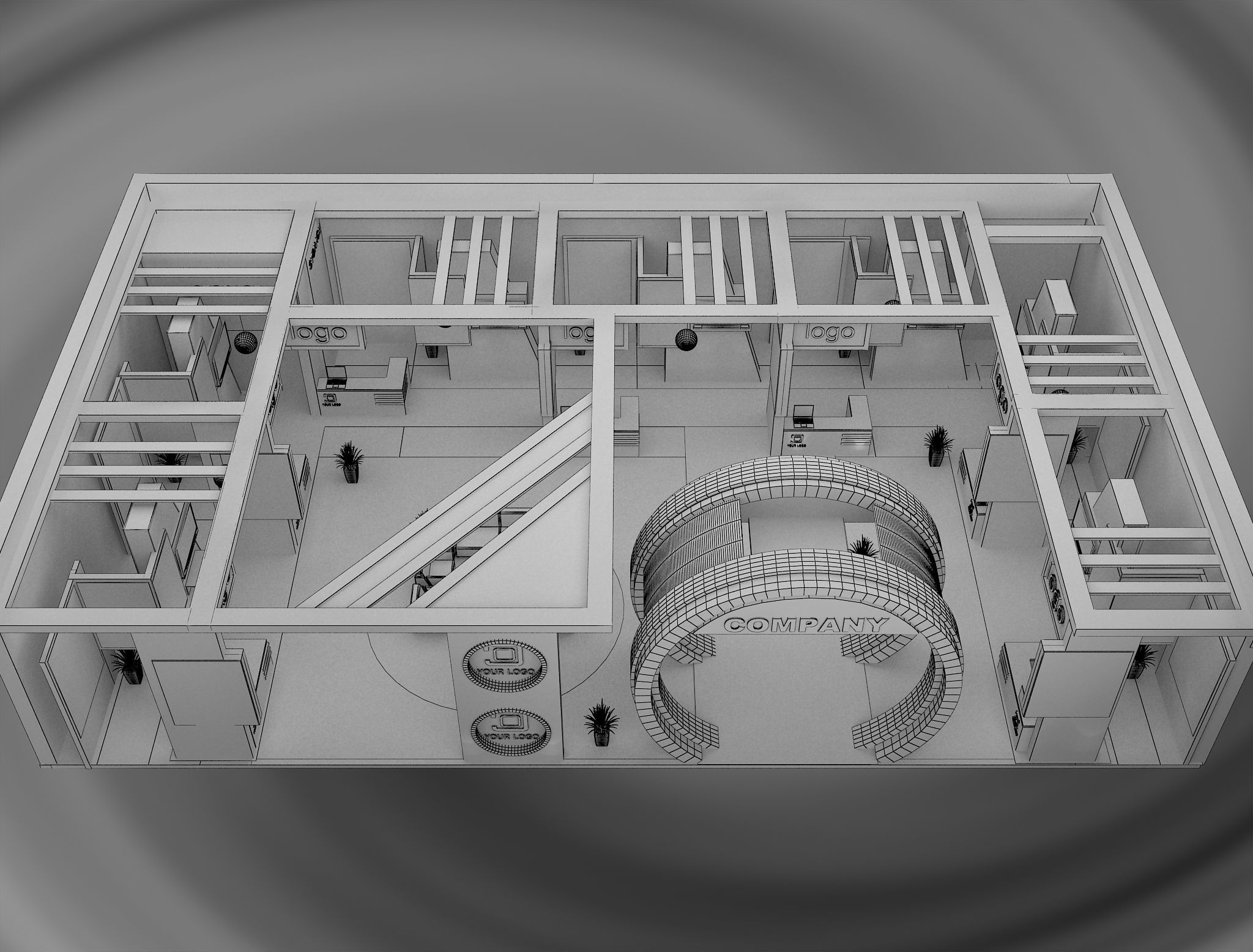  Booth Exhibition Stand a571a 3D model_5