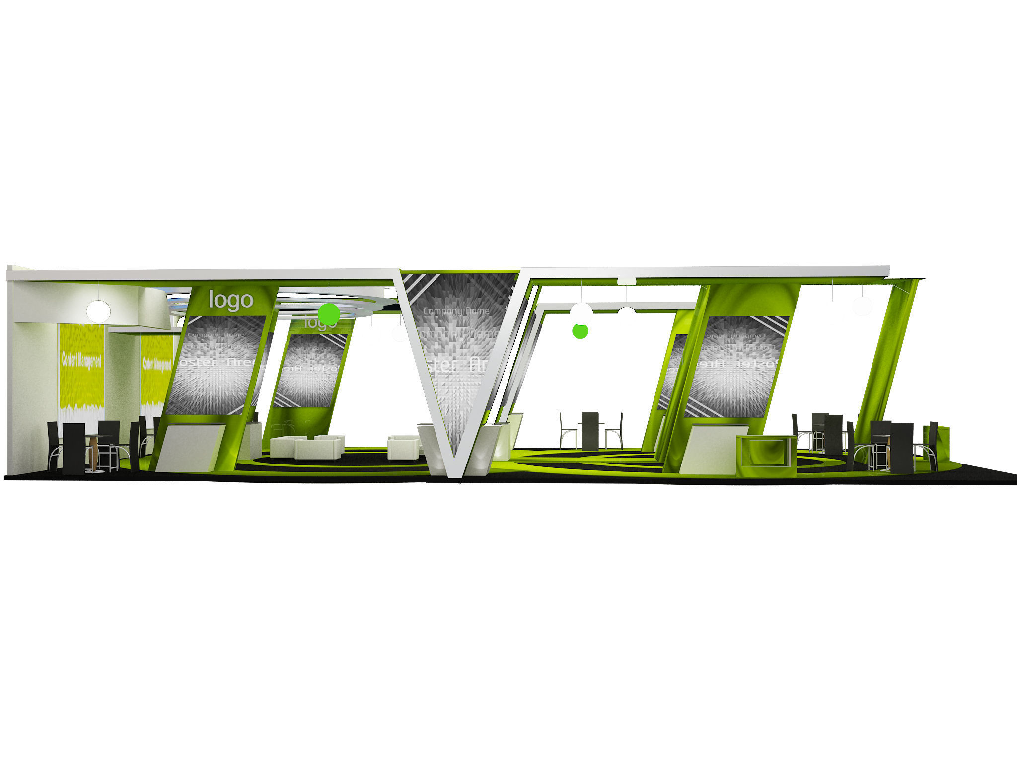 Booth Exhibition Stand a572a 3D model_6