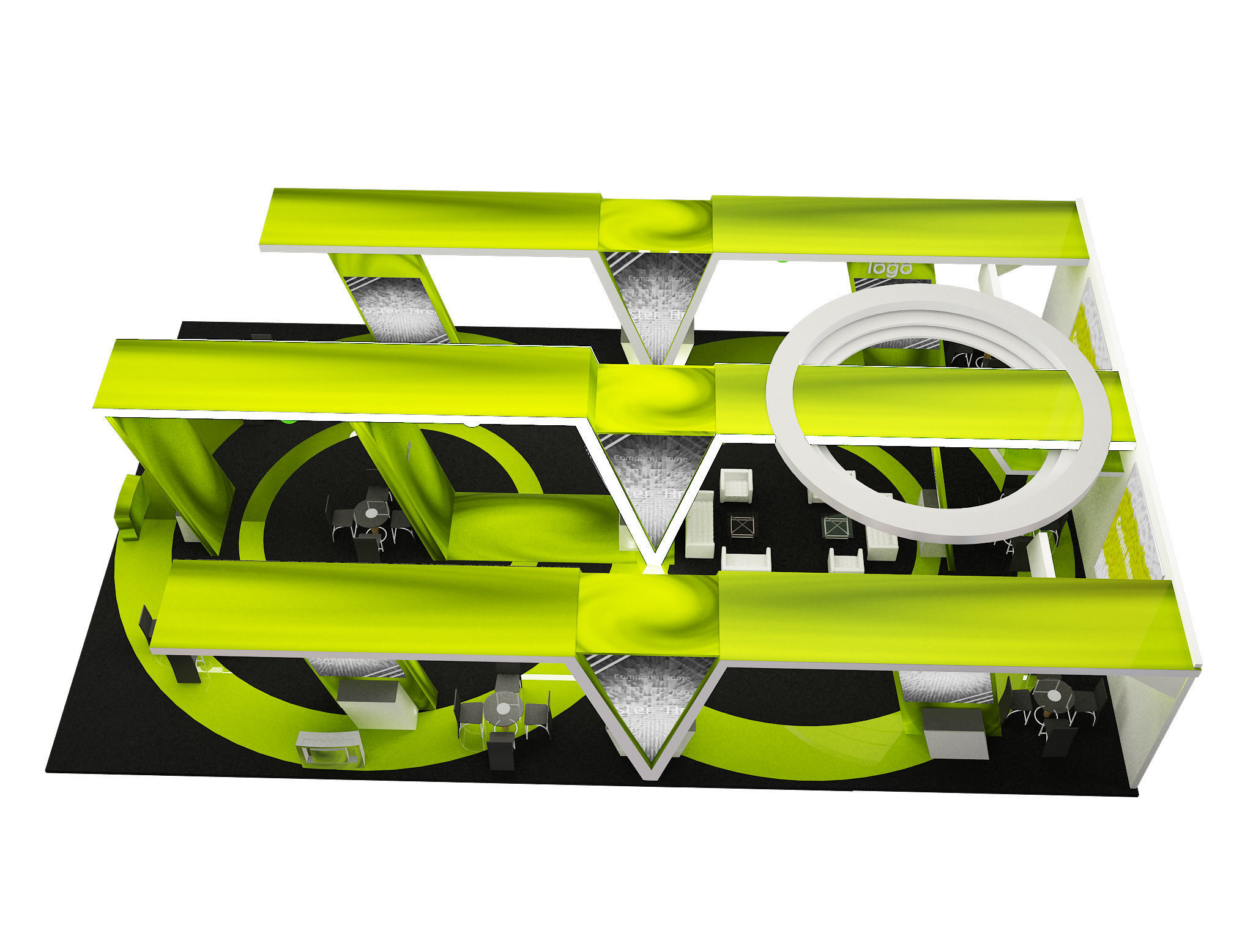 Booth Exhibition Stand a572a 3D model_14