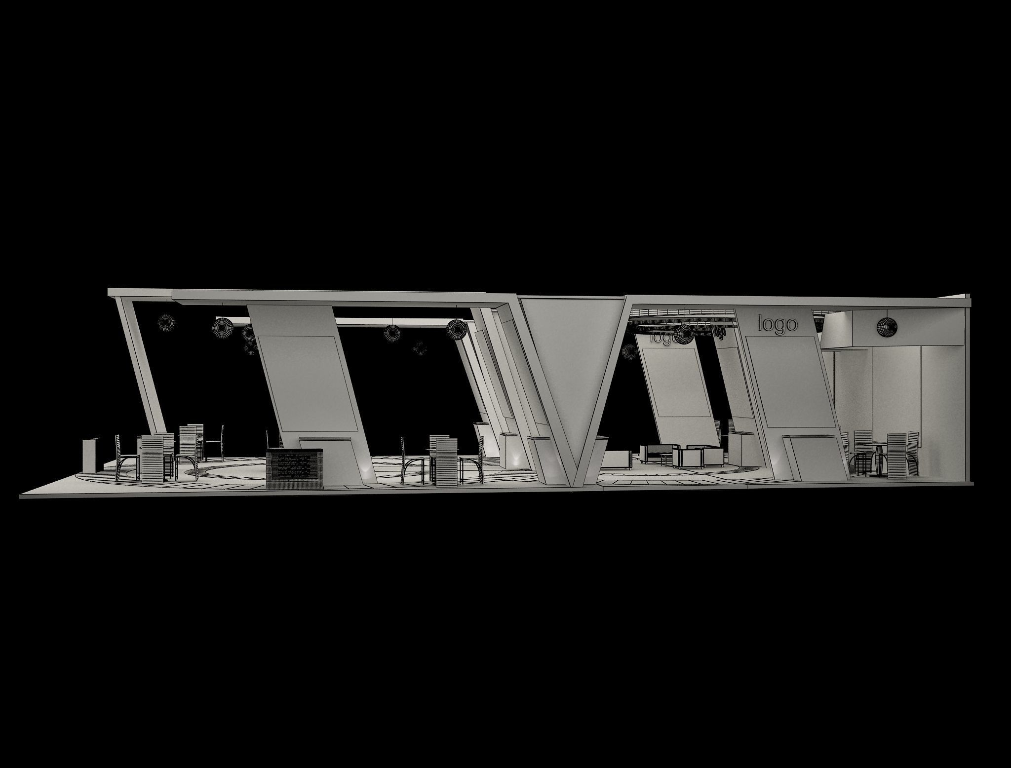 Booth Exhibition Stand a572a 3D model_23