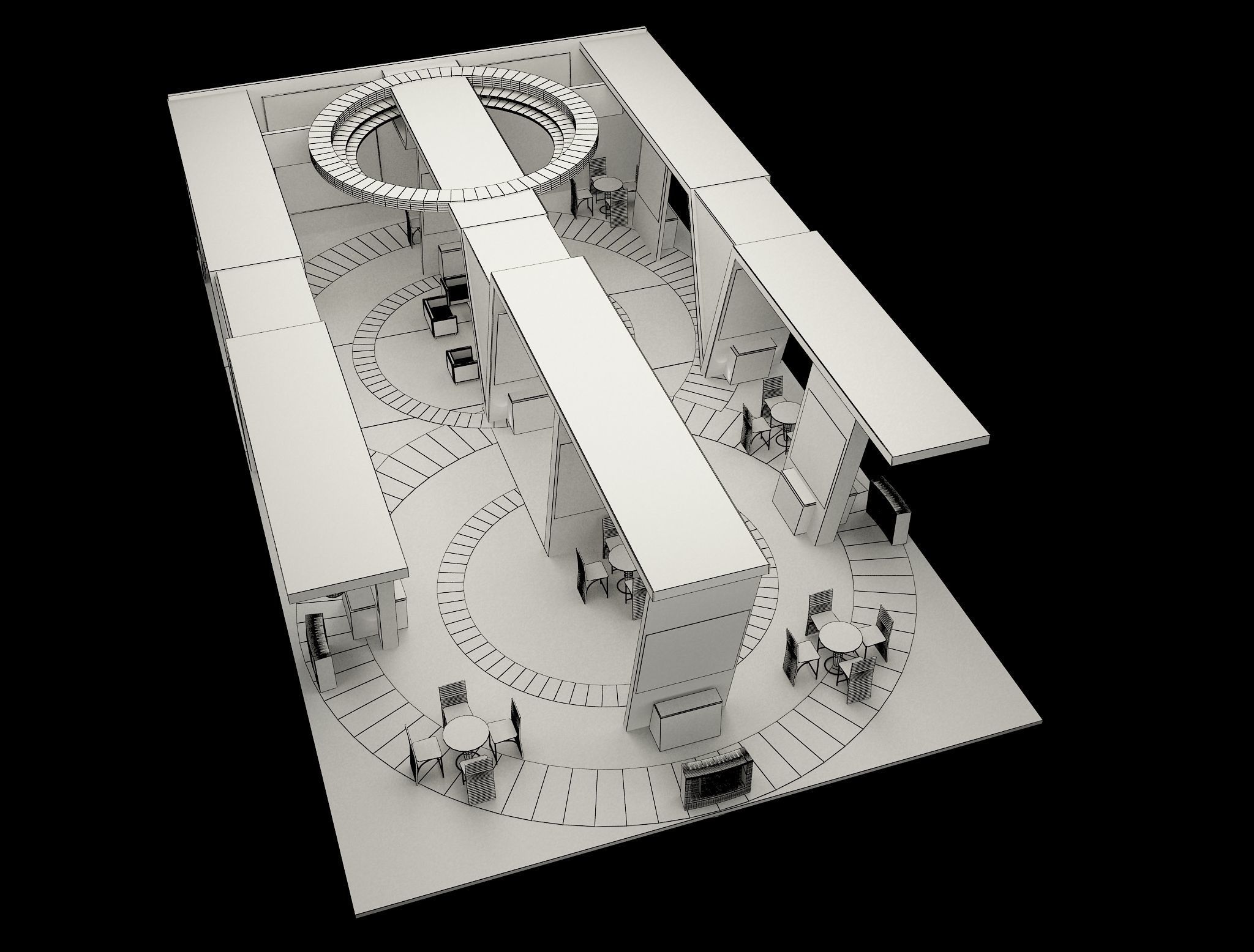 Booth Exhibition Stand a572a 3D model_9