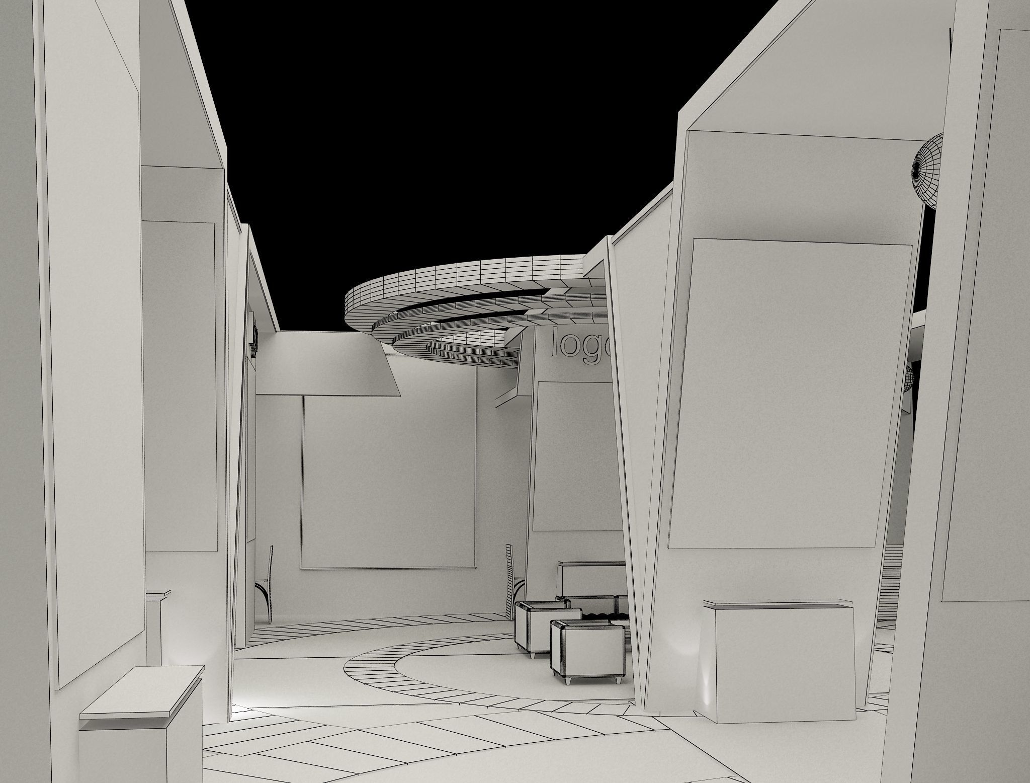 Booth Exhibition Stand a572a 3D model_19