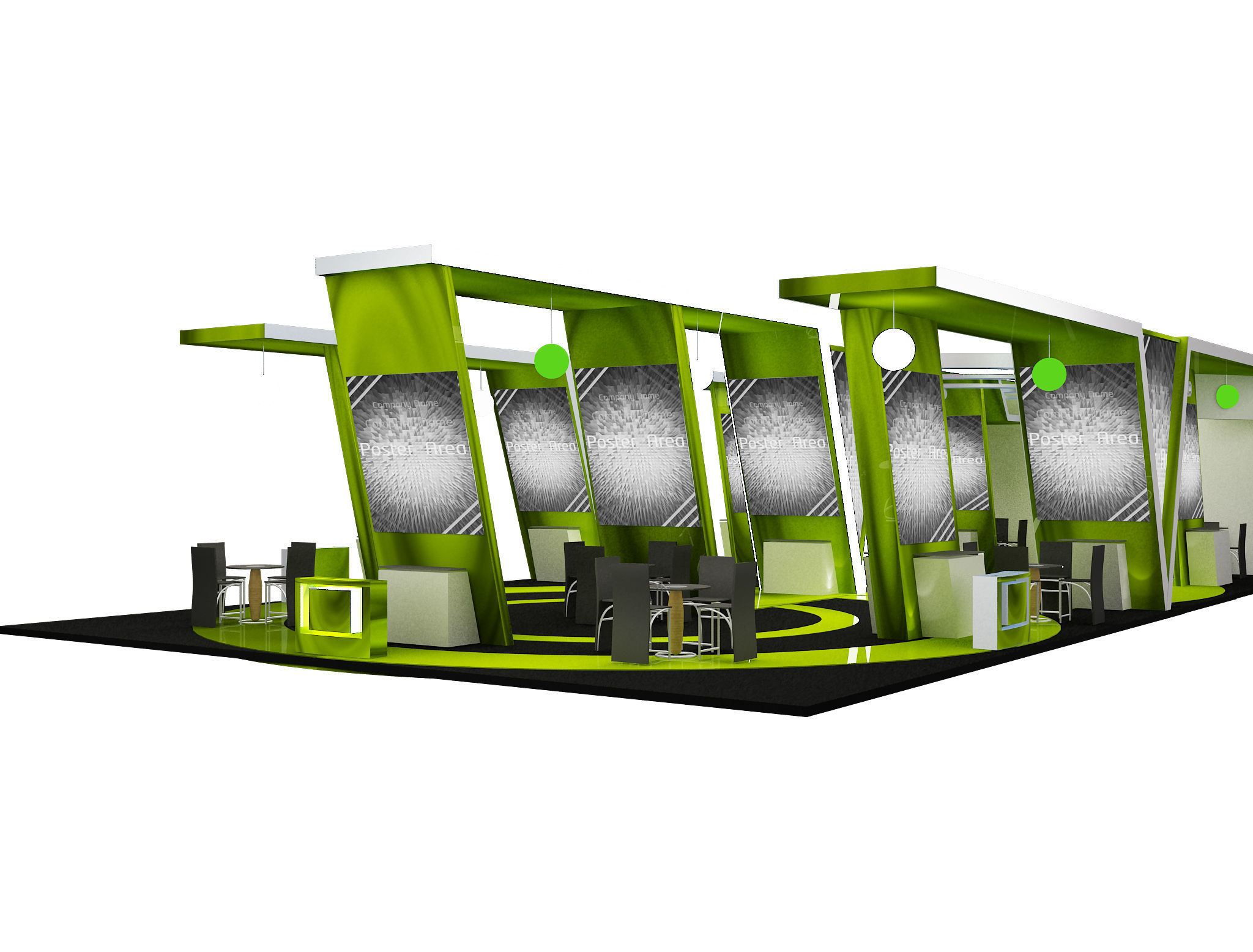 Booth Exhibition Stand a572a 3D model_12