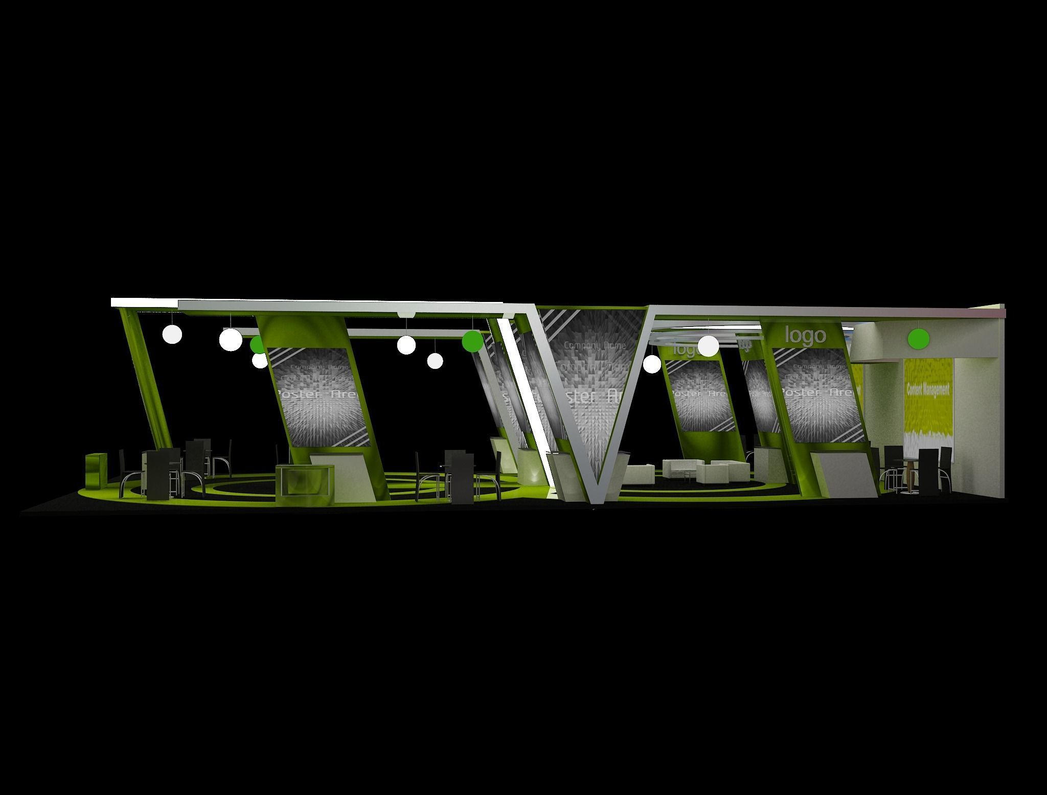 Booth Exhibition Stand a572a 3D model_22