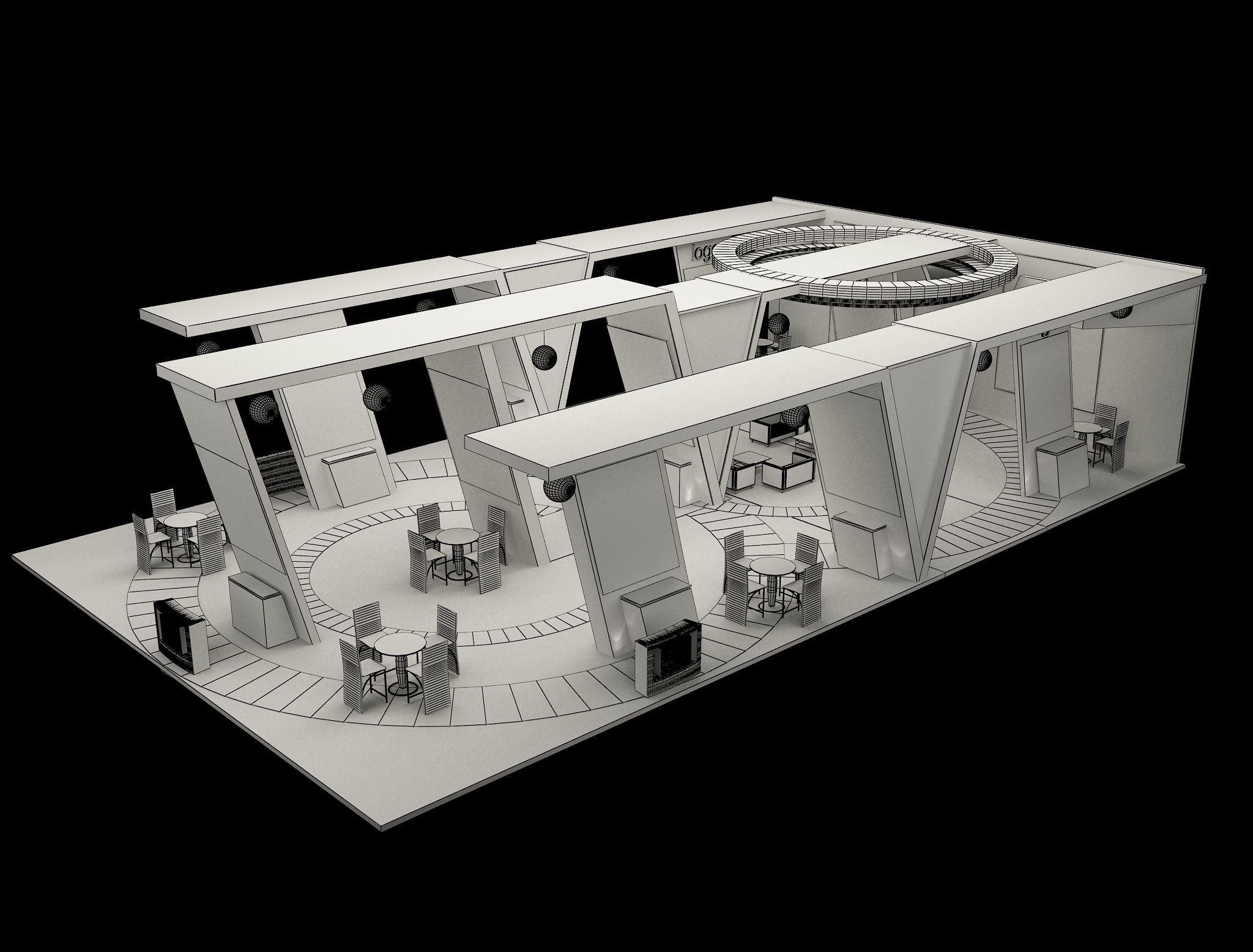 Booth Exhibition Stand a572a 3D model_1